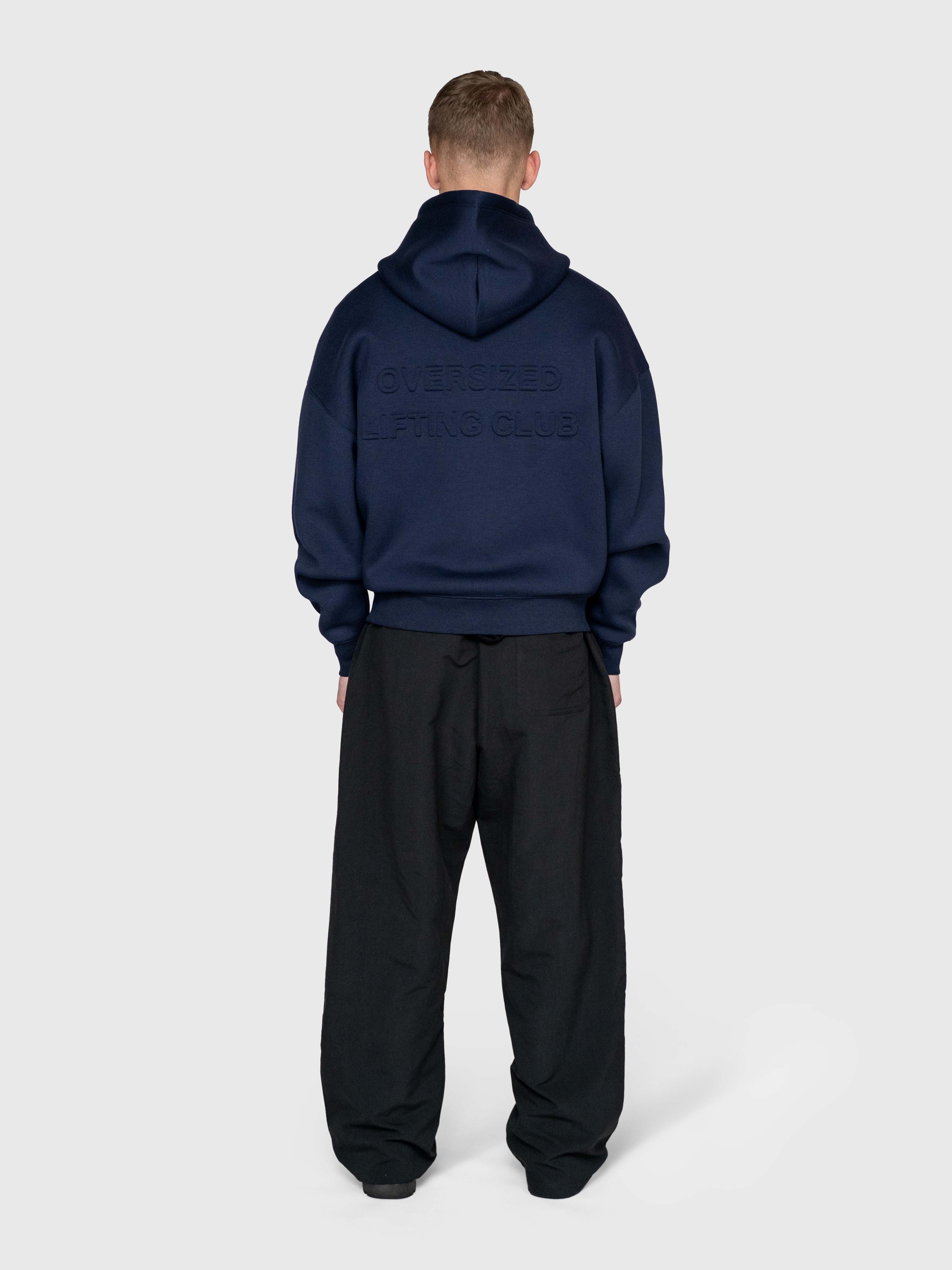 Scuba Embossed Zip Hoodie - Midnight Navy