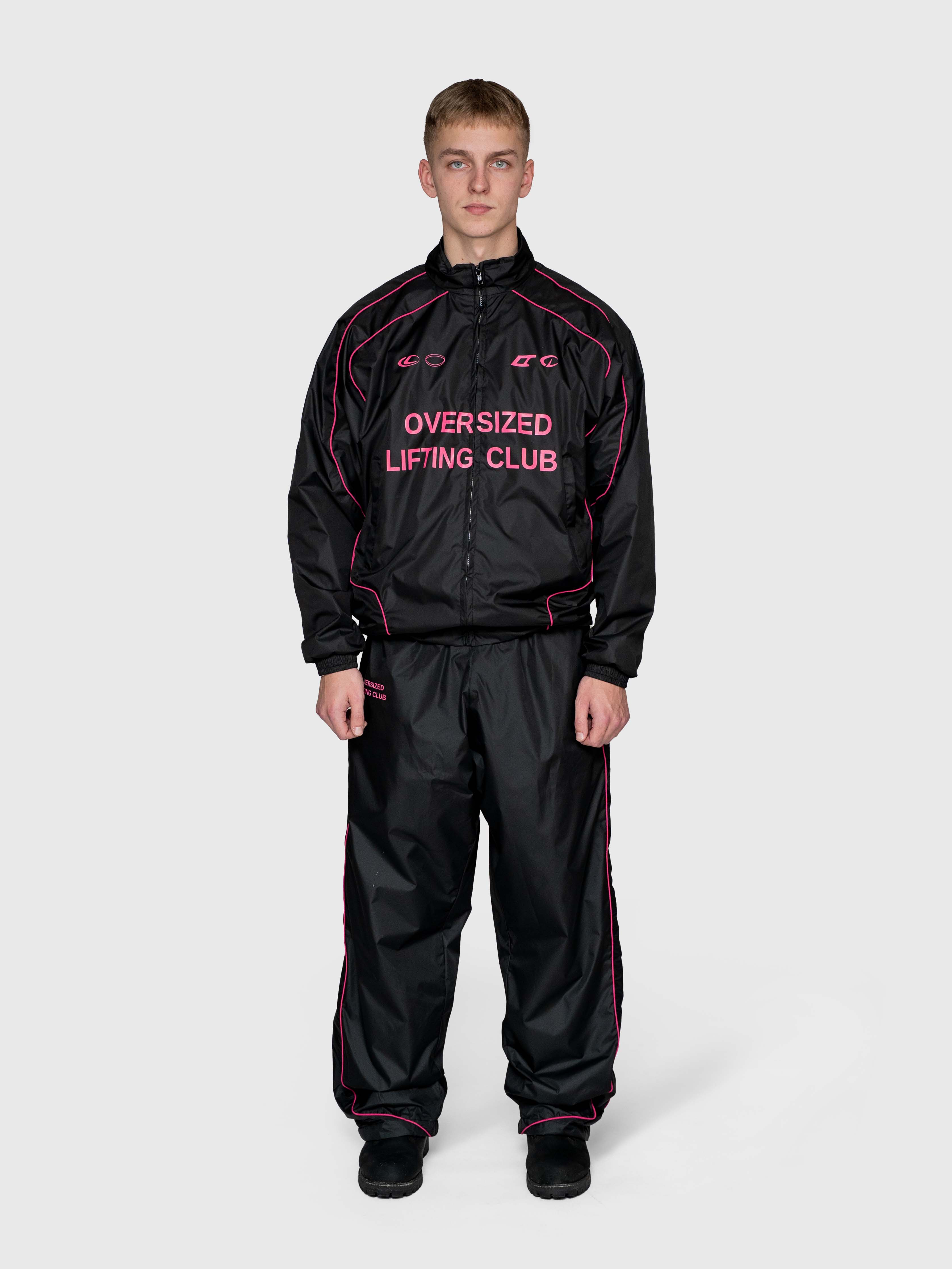Dismissed Track Jacket - Black/Pink