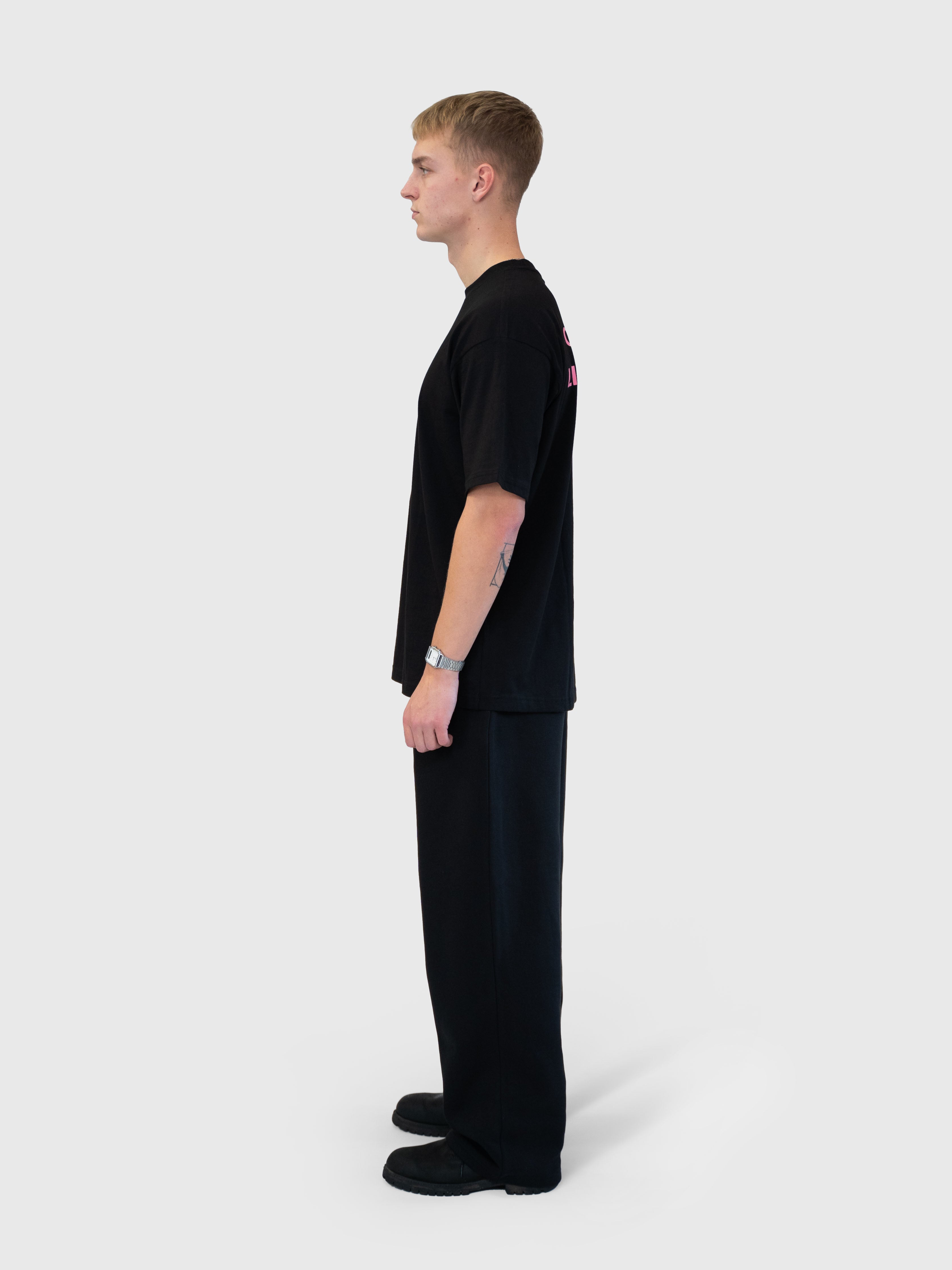 Logo Straight Sweatpants - Black/White