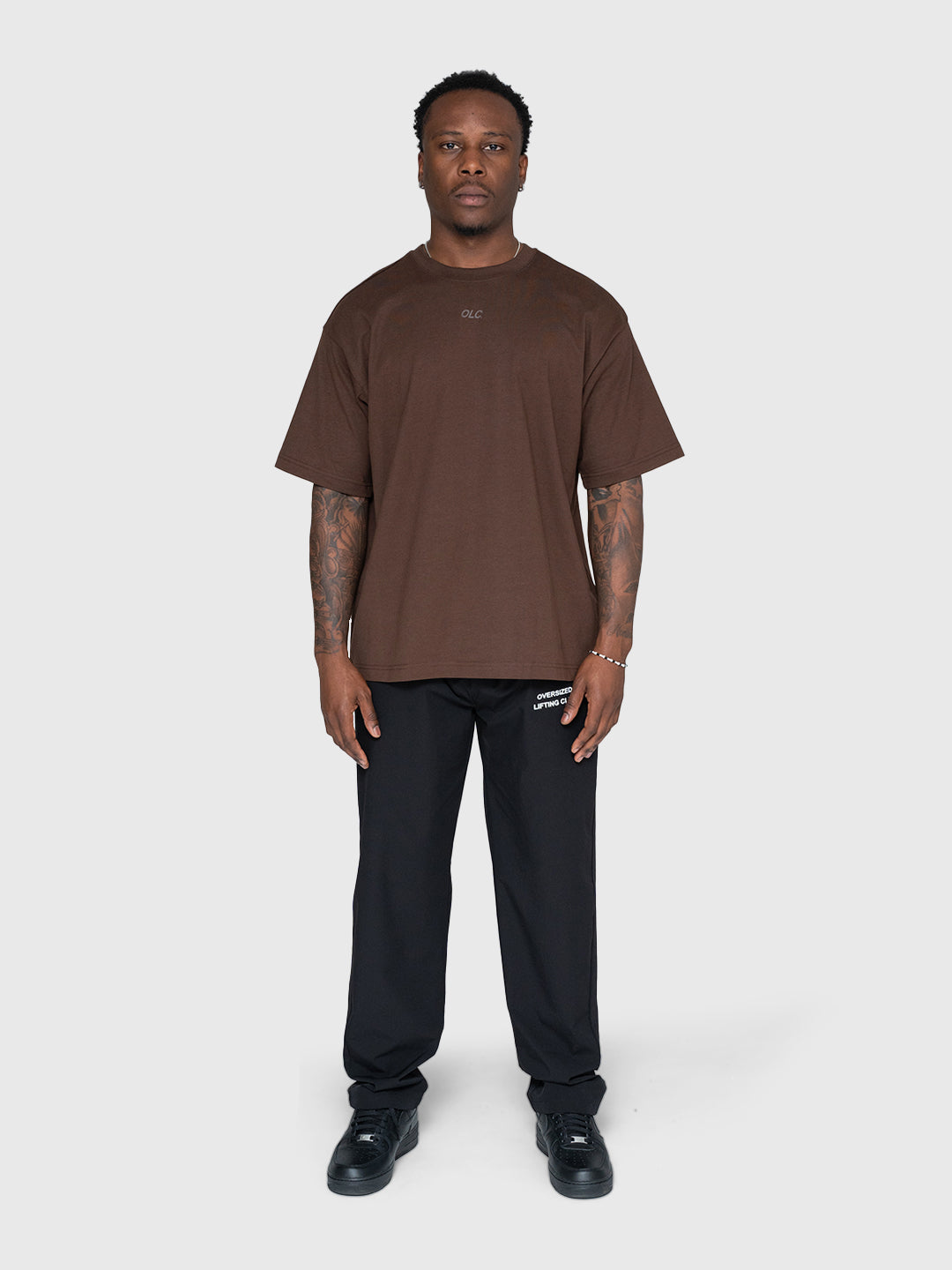 Confidence Heavyweight Box Tee - Brown/White