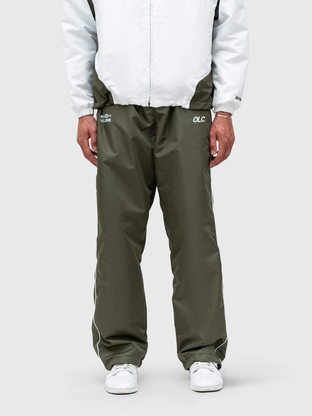 LE Track Pants - Dusty Khaki/Bright White