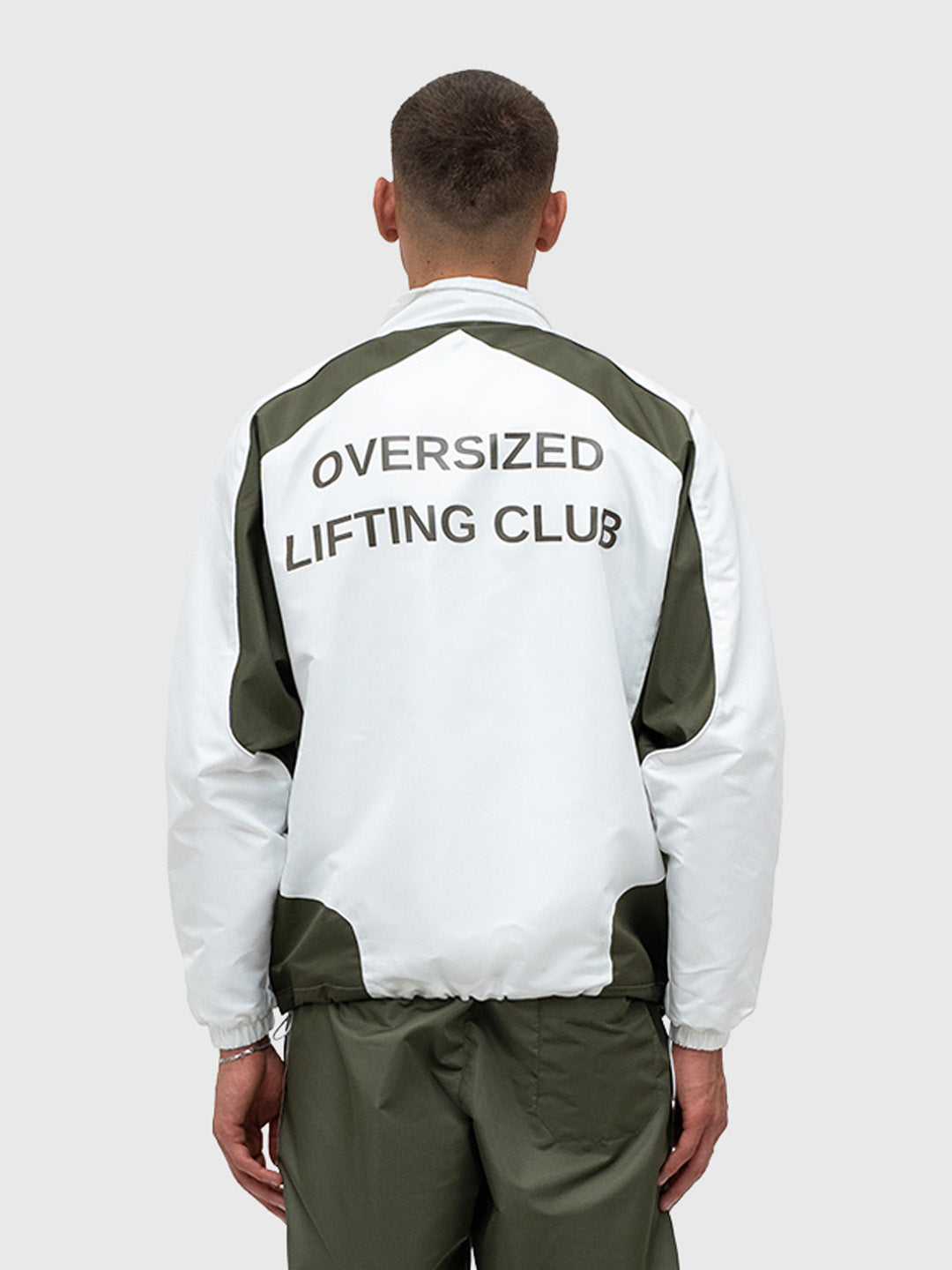 LE Track Jacket - Bright White/Dusty Khaki