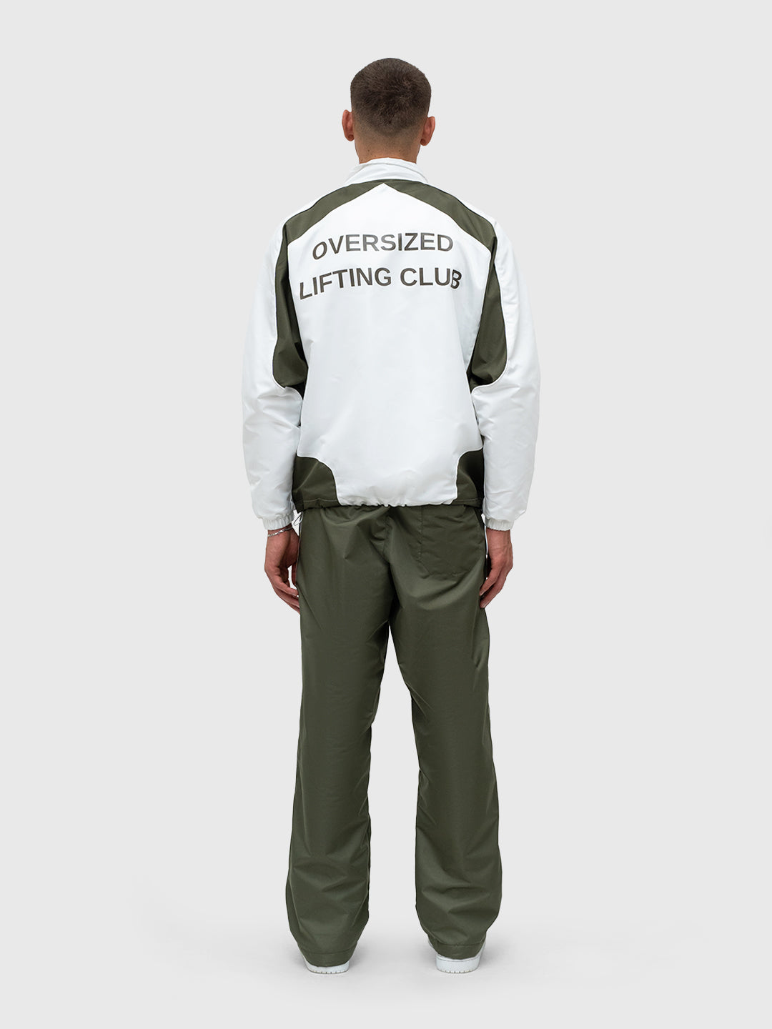 LE Track Jacket - Bright White/Dusty Khaki