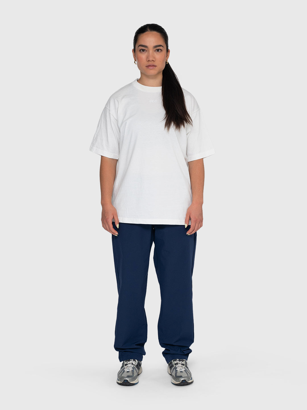 Logo Tech Pants - Navy/White