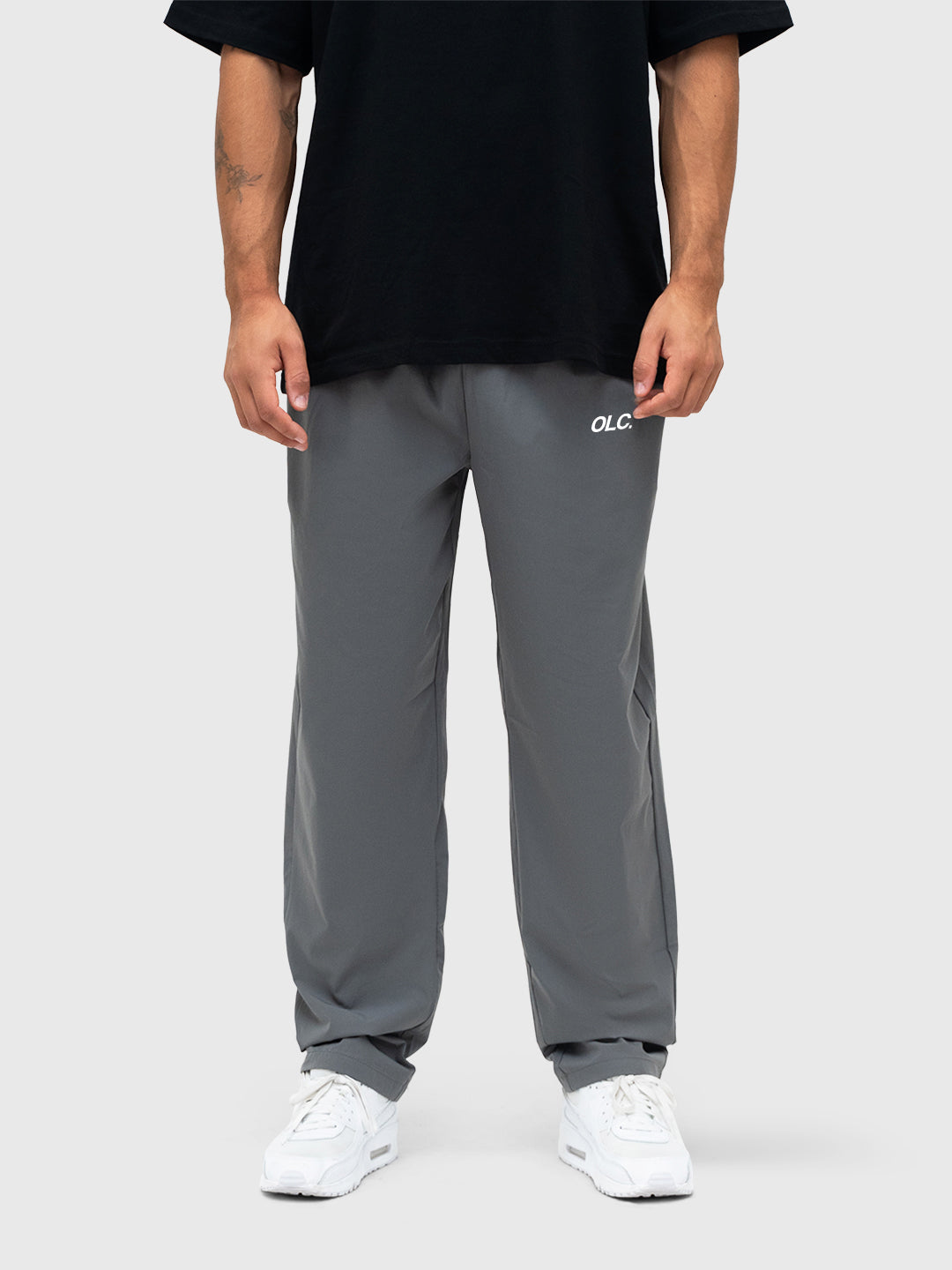 Logo Tech Pants - Charcoal/White