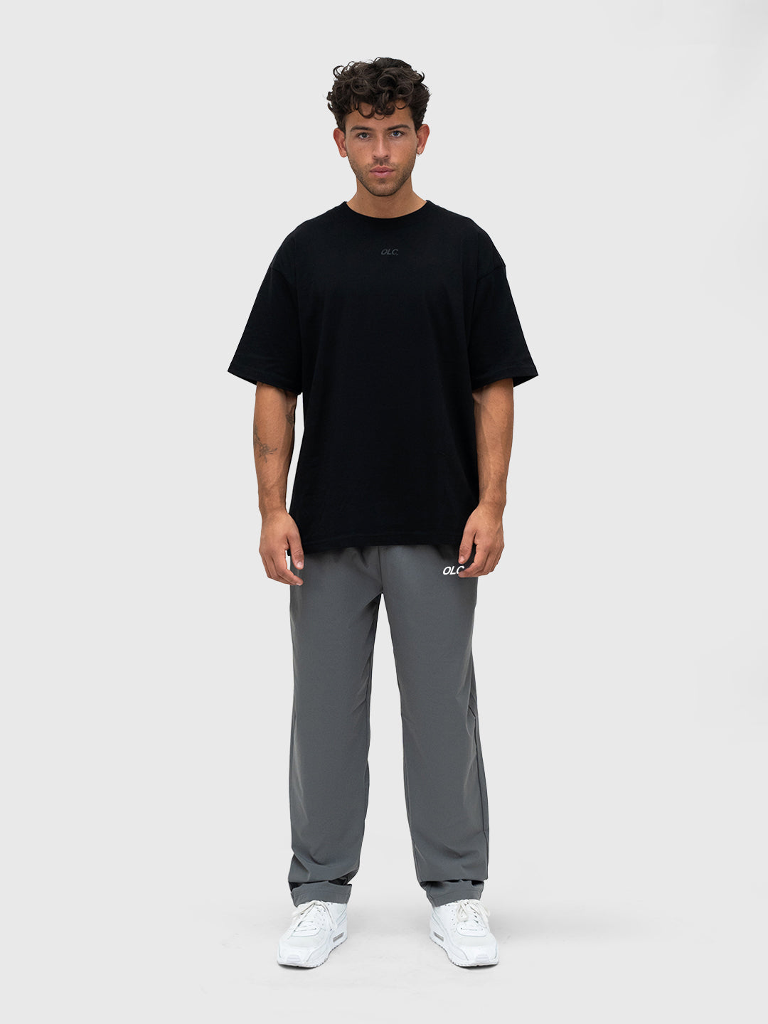 Logo Tech Pants - Charcoal/White