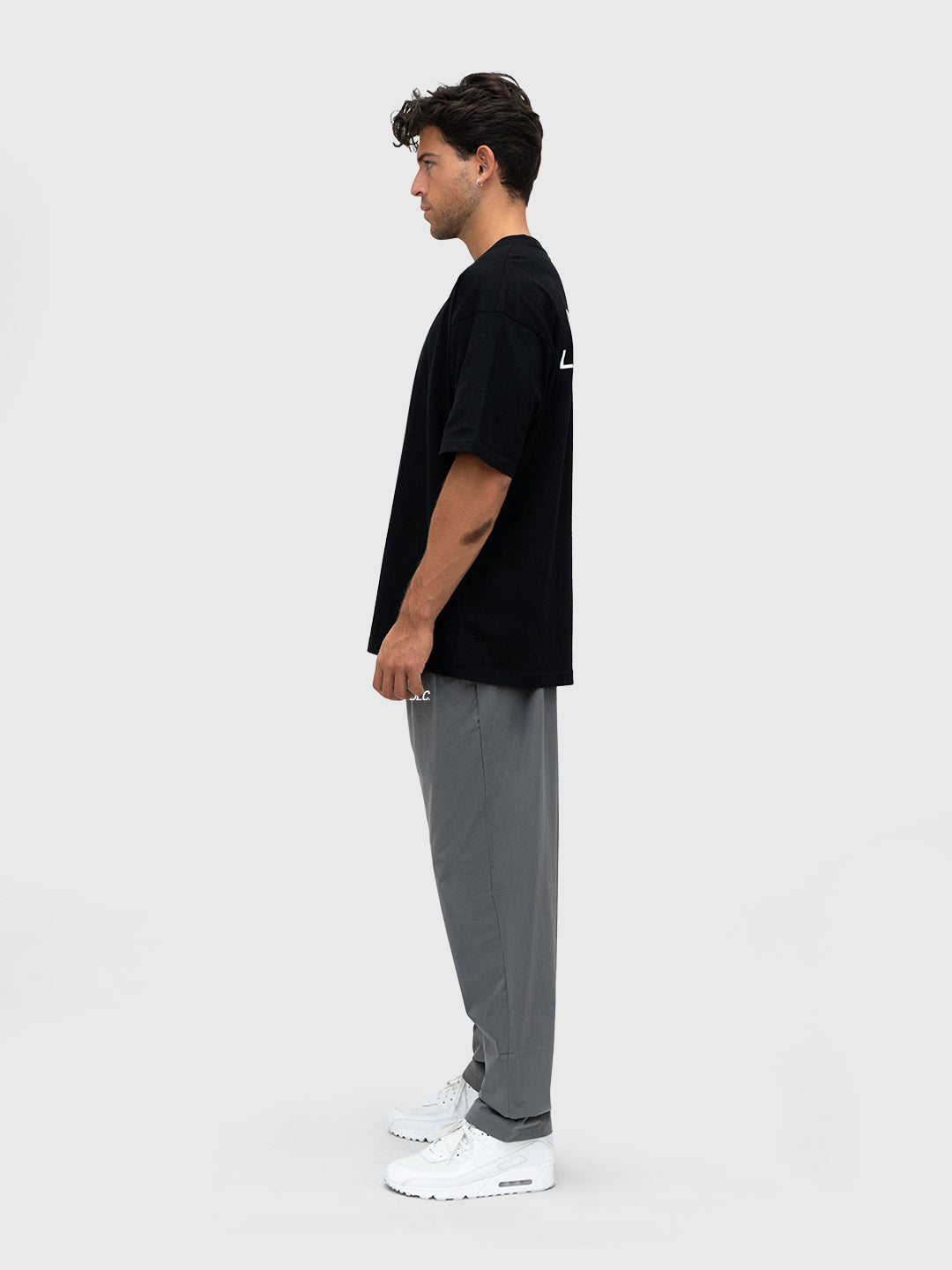 Logo Tech Pants - Charcoal/White