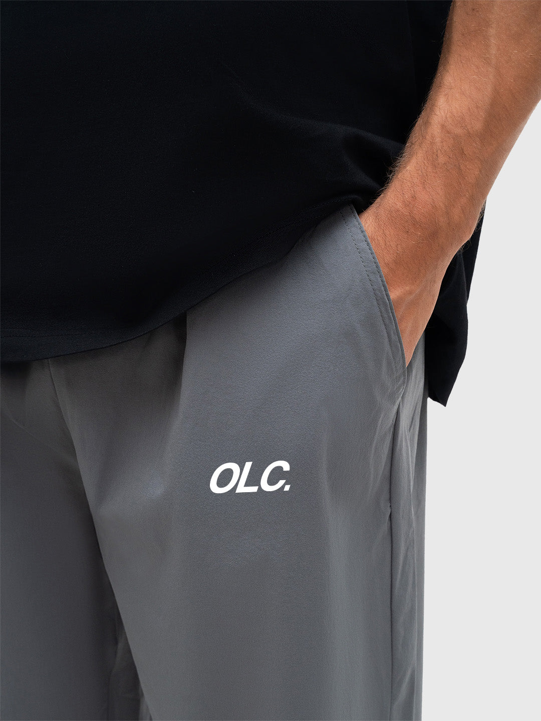 Logo Tech Pants - Charcoal/White