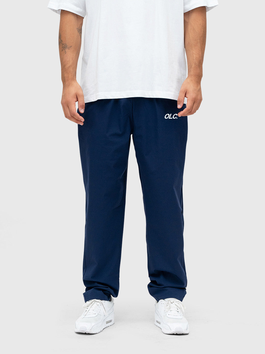Logo Tech Pants - Navy/White