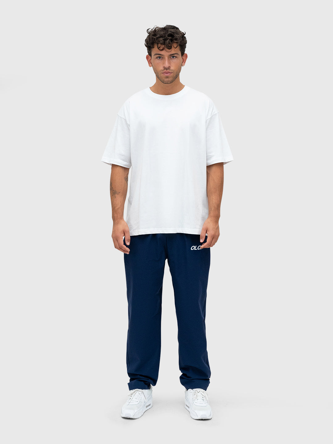 Logo Tech Pants - Navy/White