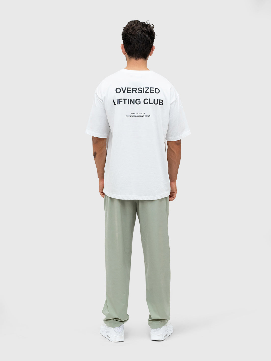 Logo Tech Pants - Sage/White