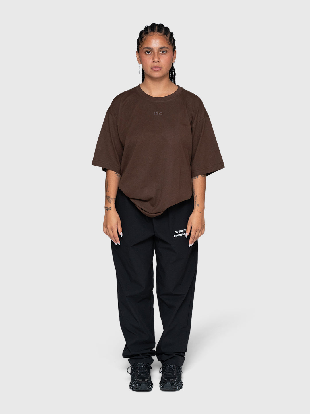 Confidence Heavyweight Box Tee - Brown/White