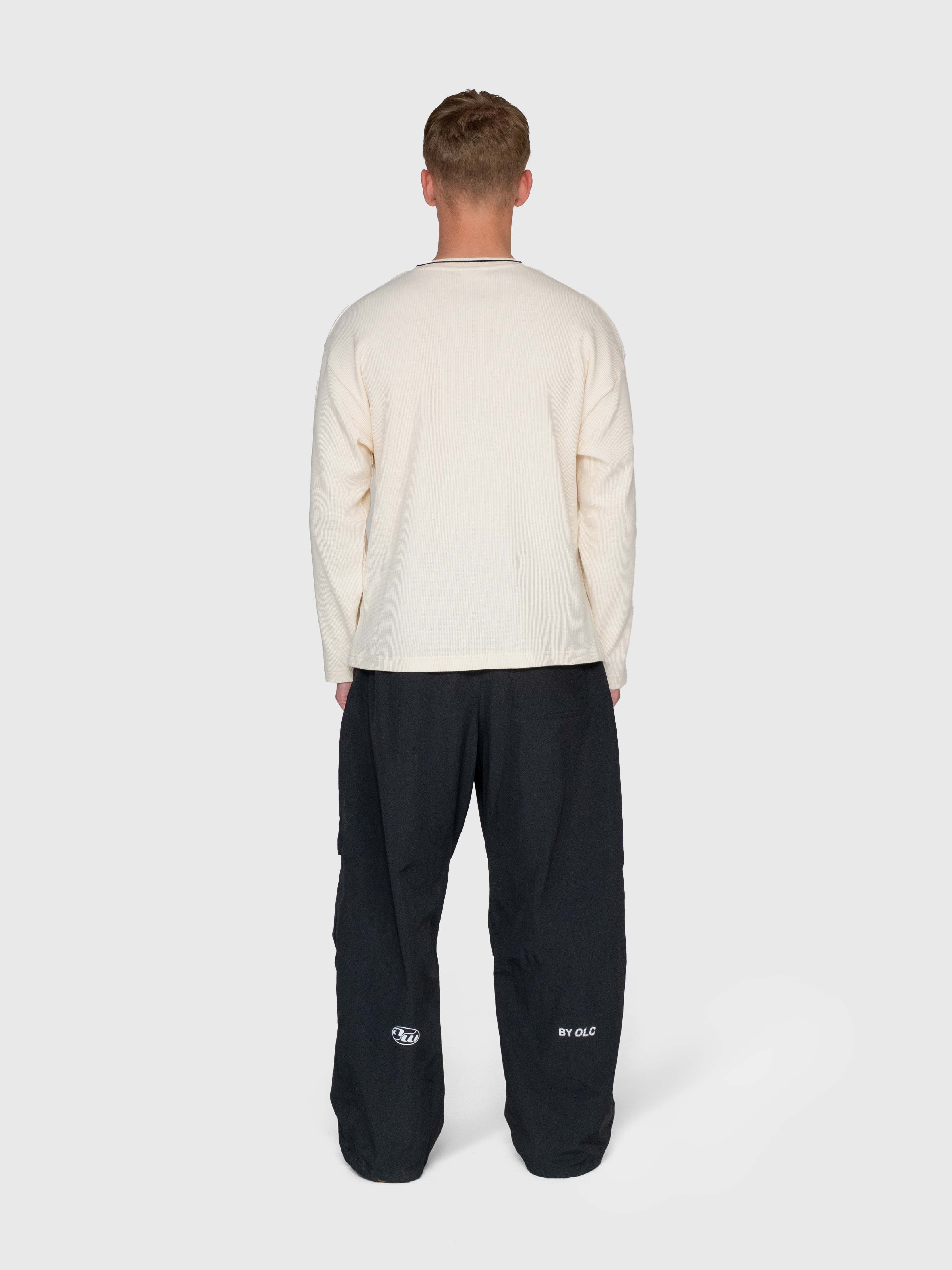 Waffle Football Long Sleeve – White