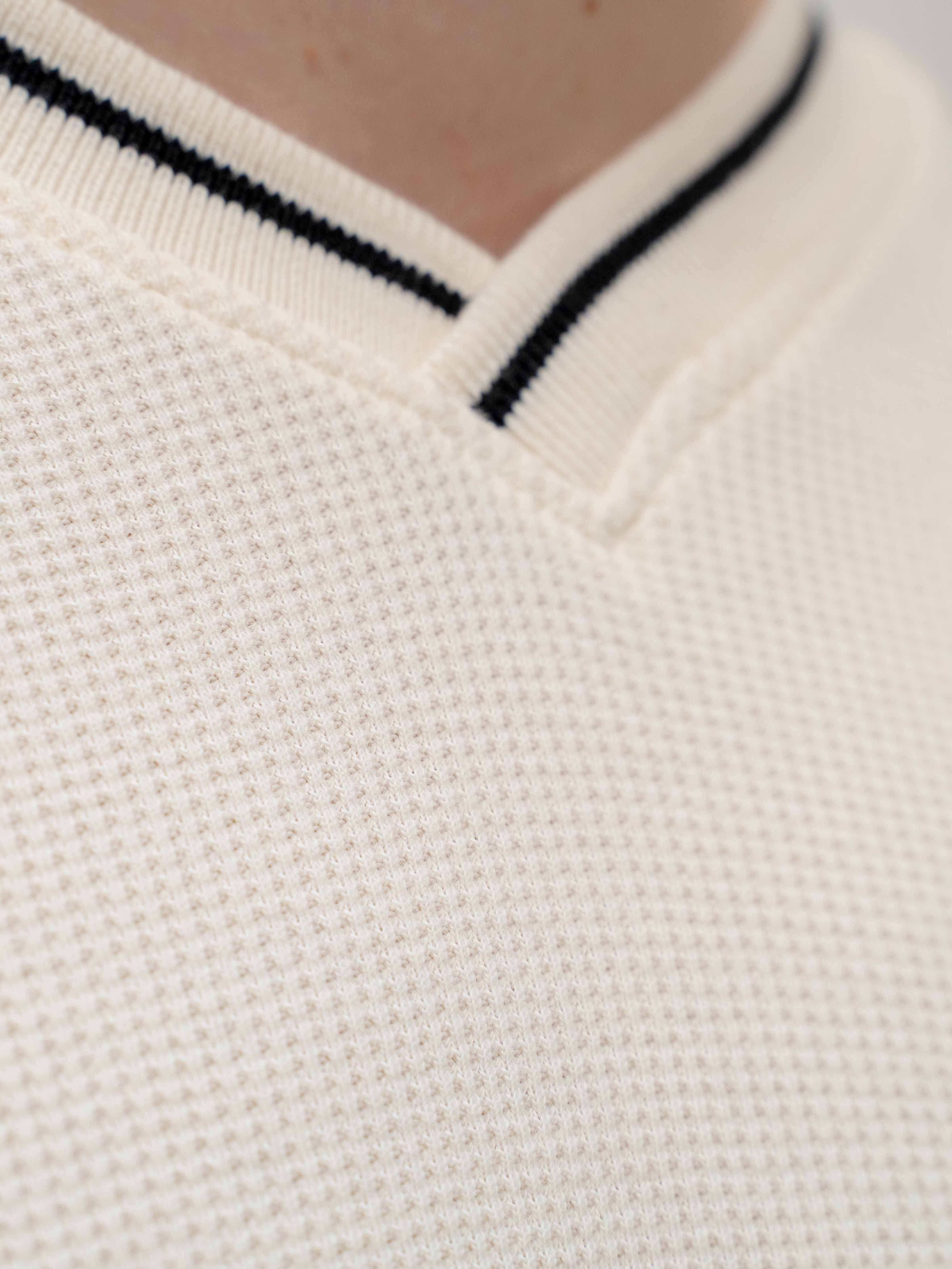 Waffle Football Long Sleeve – White