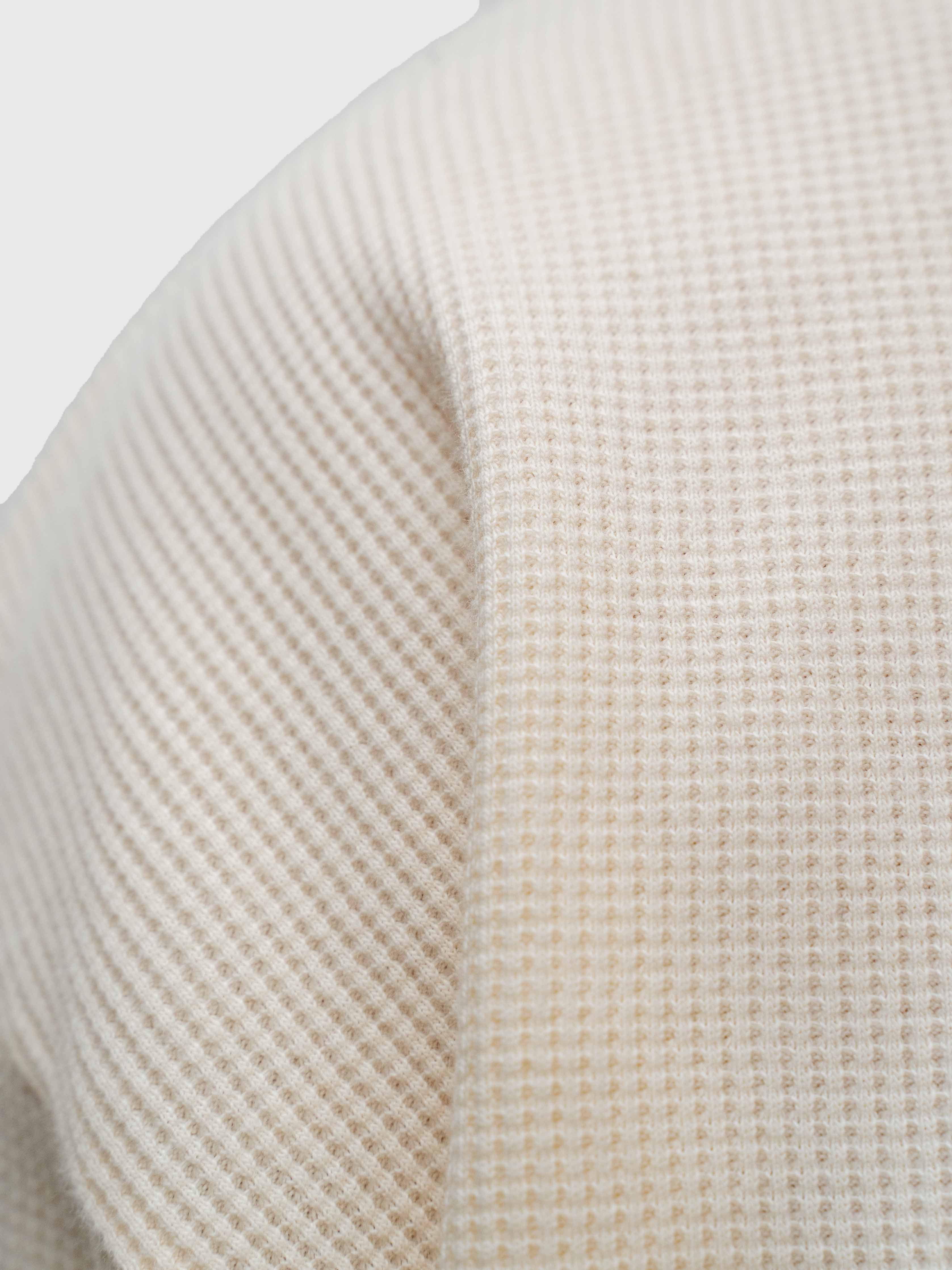 Waffle Football Long Sleeve – White