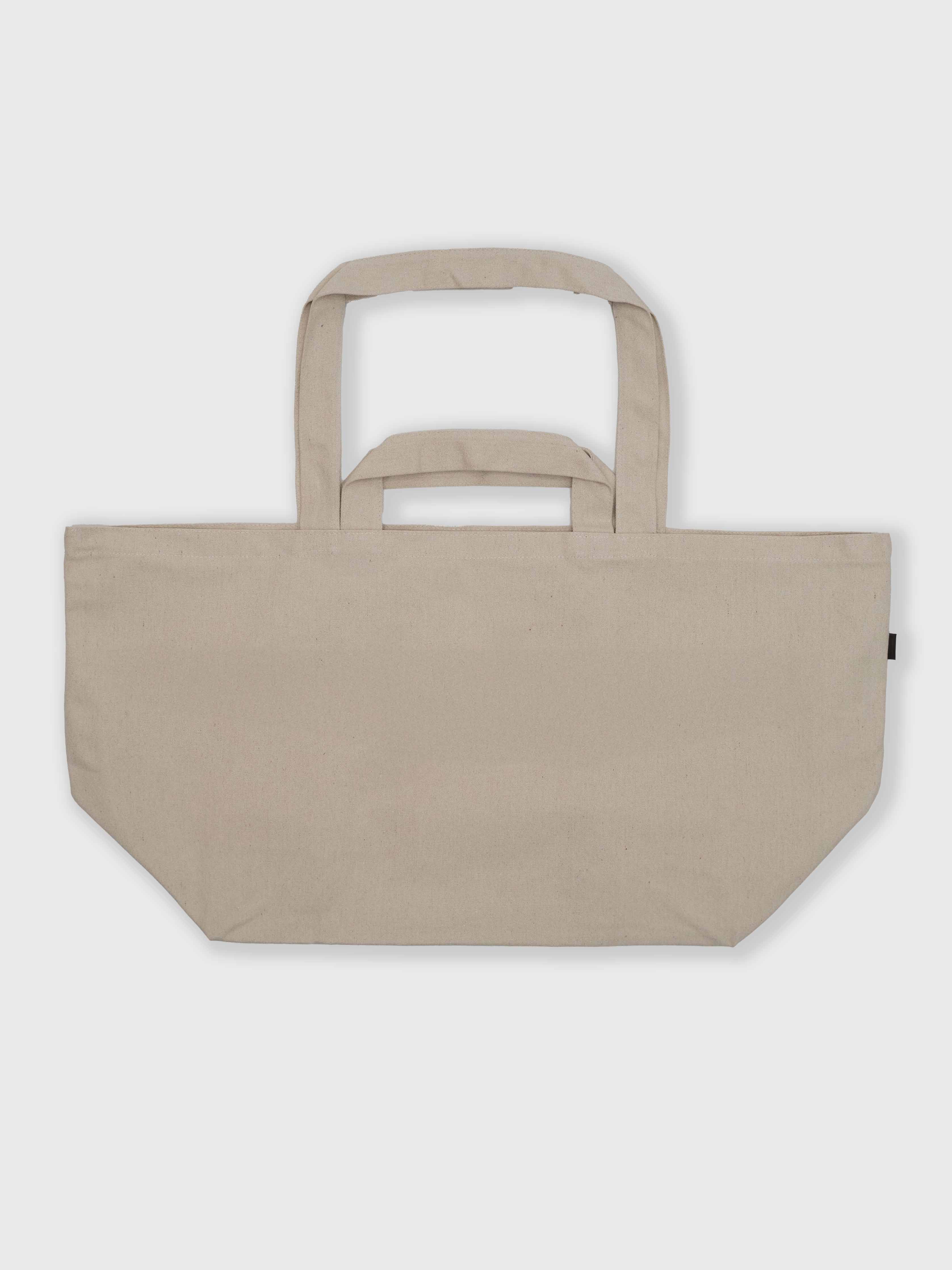 Bigger tote bag - Cream/Black