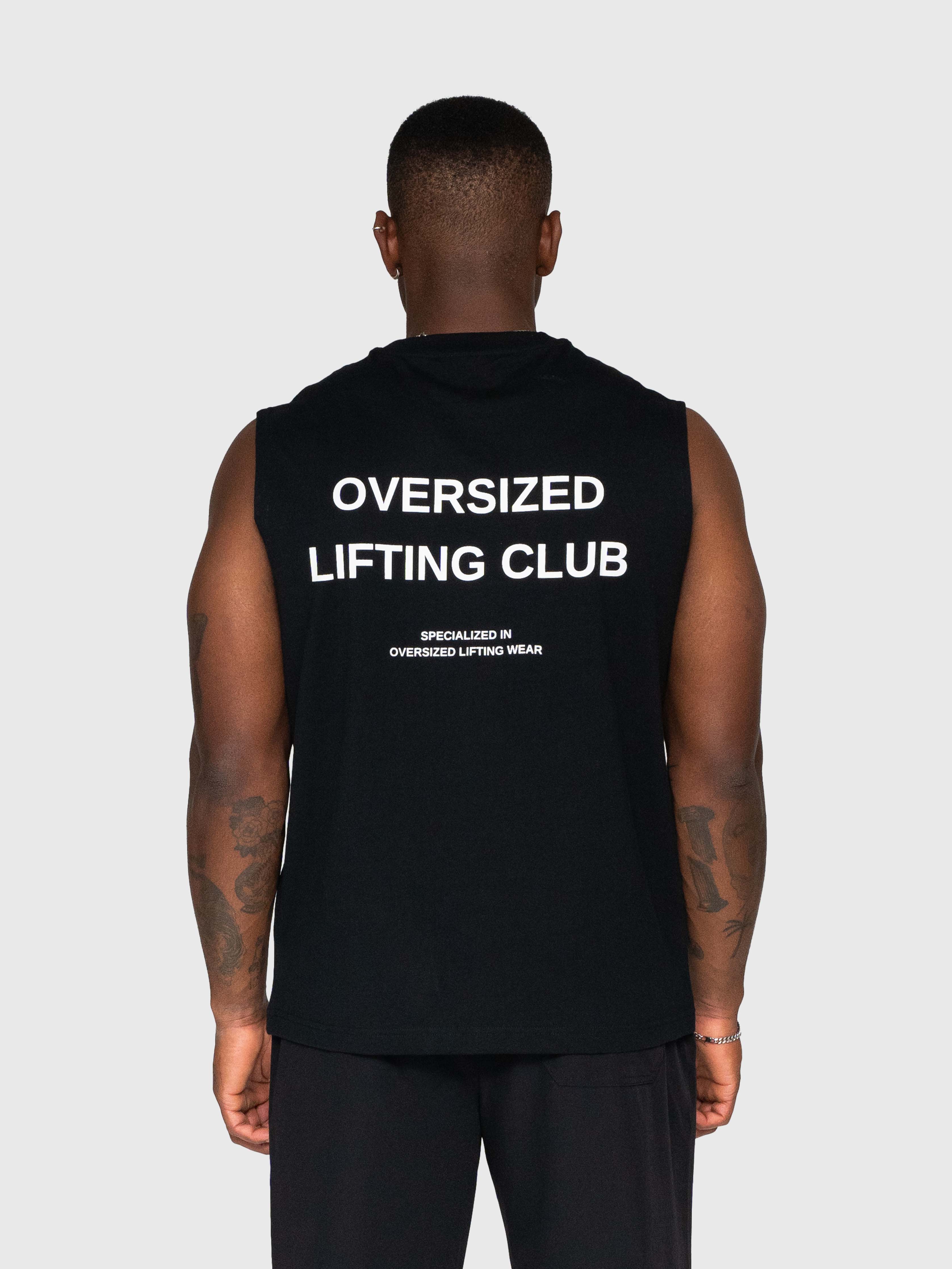 Heavyweight Cut Off Tee - Black/White