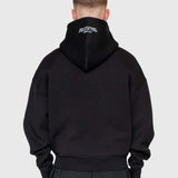 AW Puff Zip Hoodie - Black/White