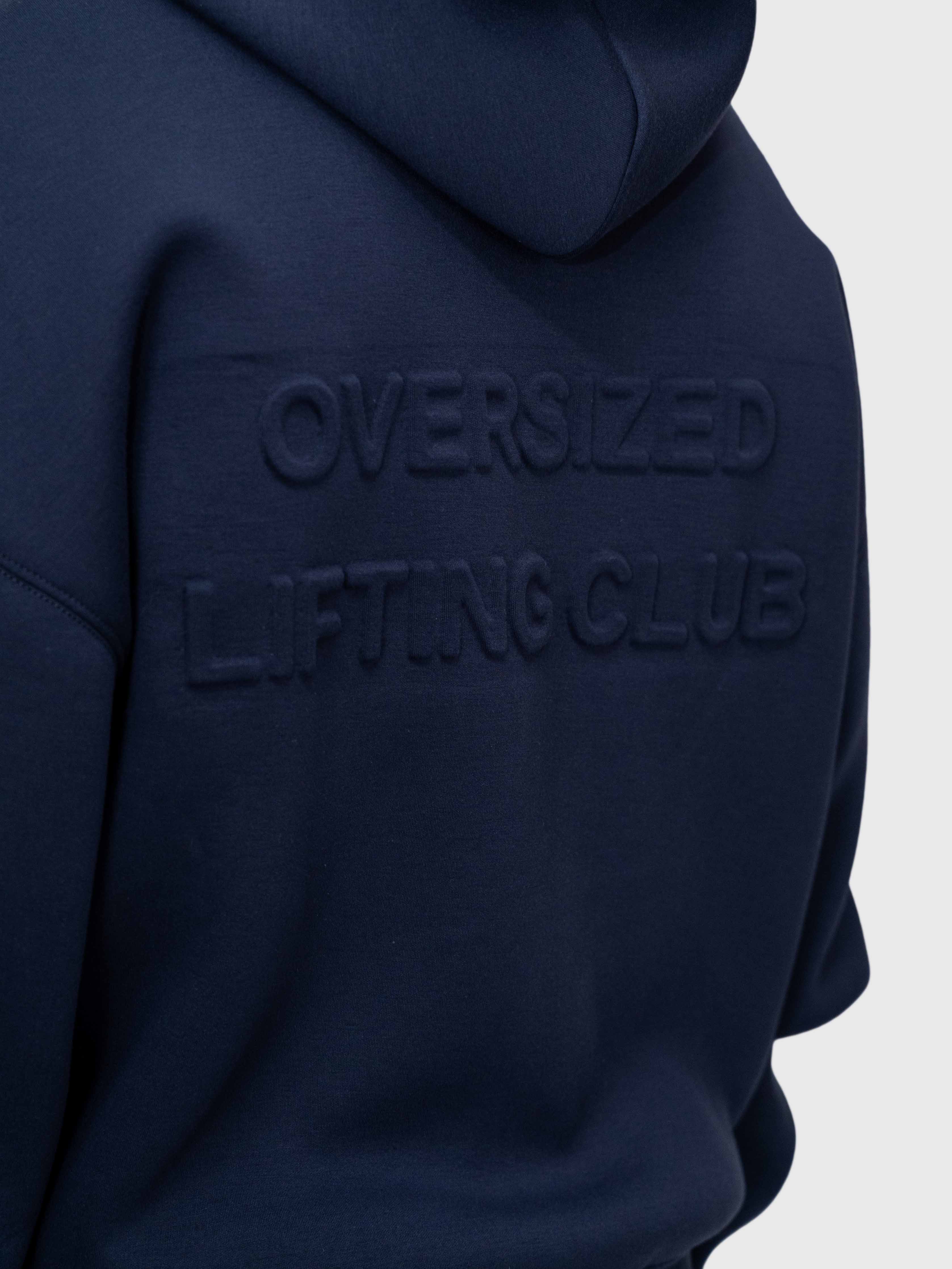 Scuba Embossed Zip Hoodie - Midnight Navy