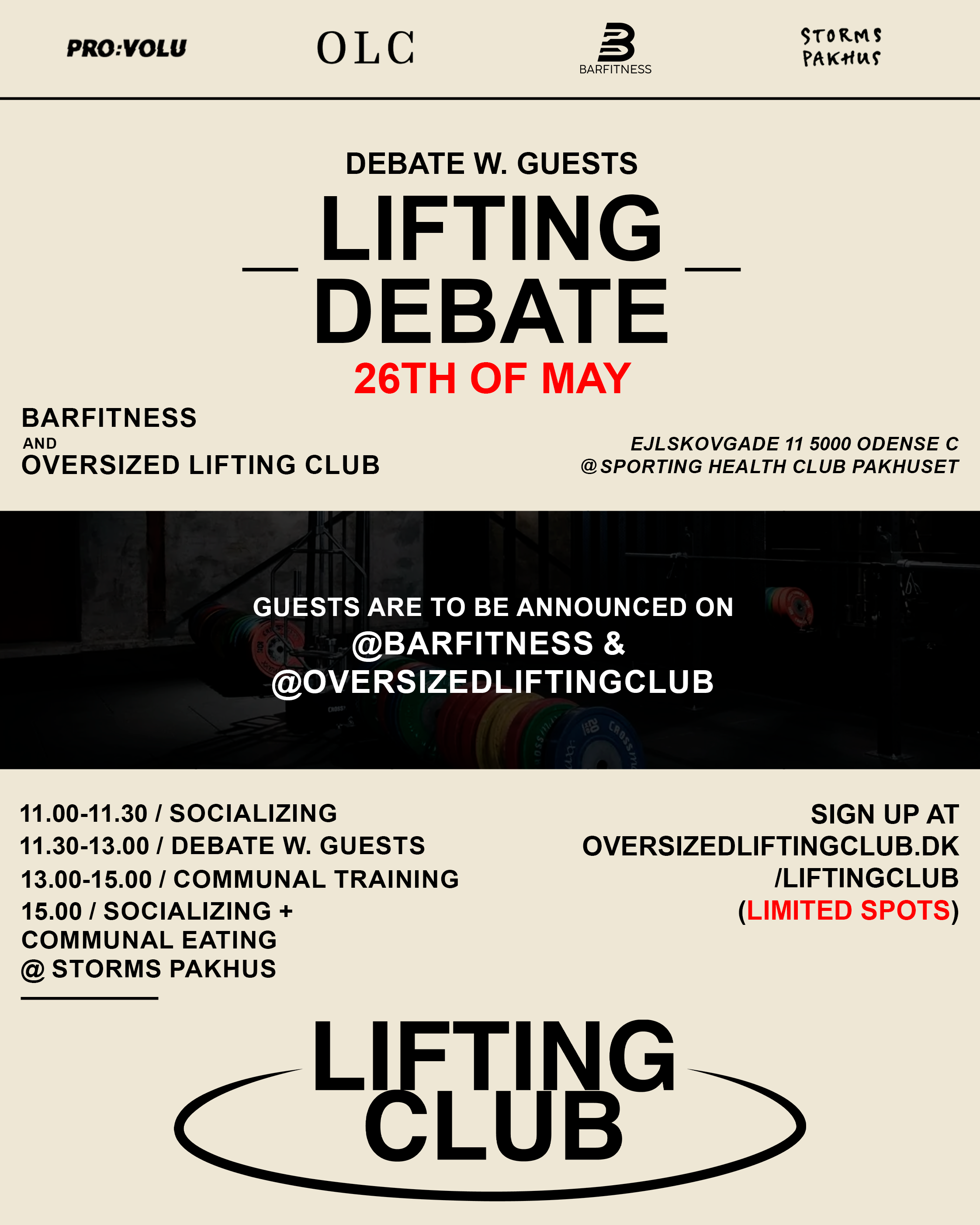 26. MAJ: Lifting Debate + Communal Training & Eating