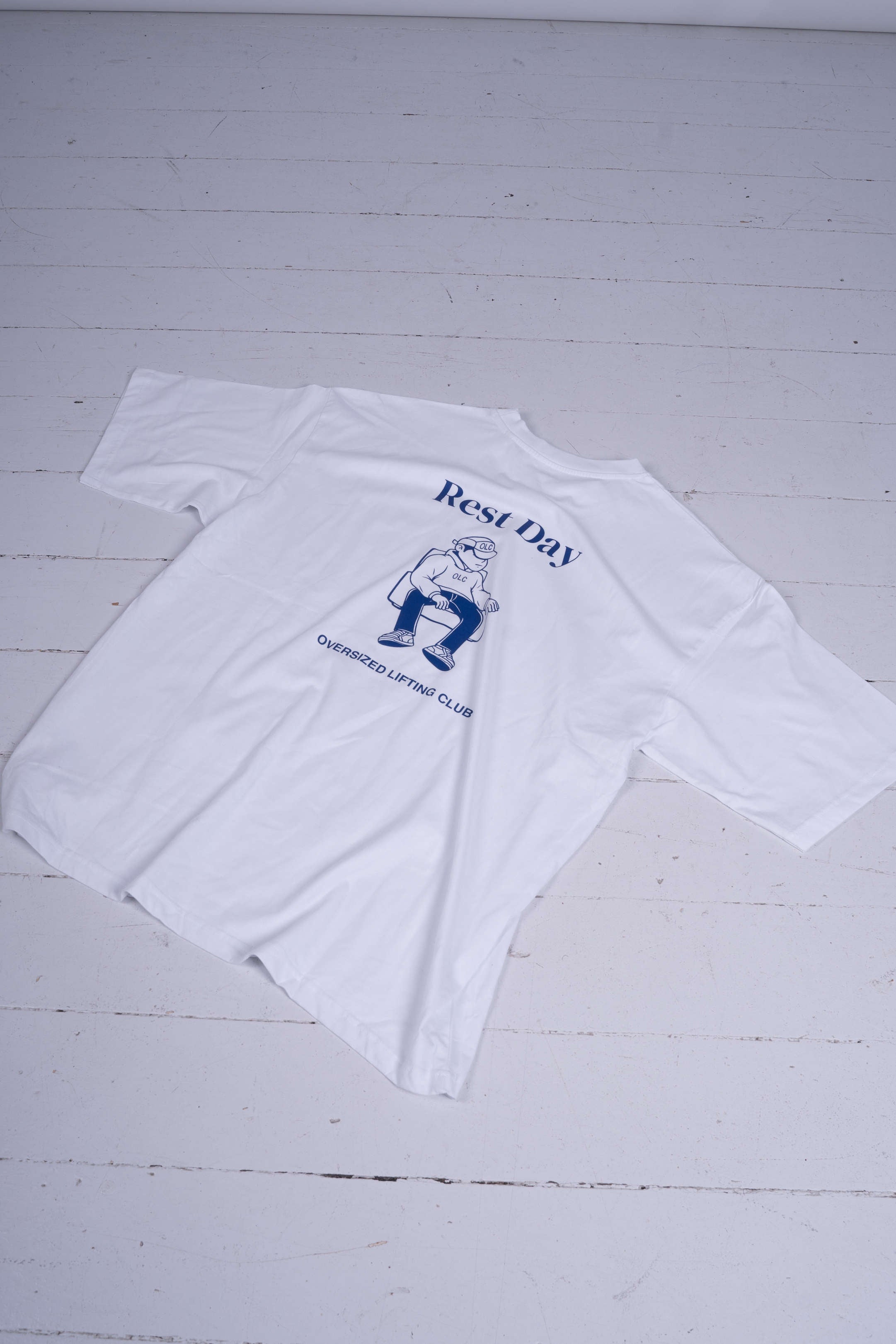 Chill Tee - White/Navy Blue