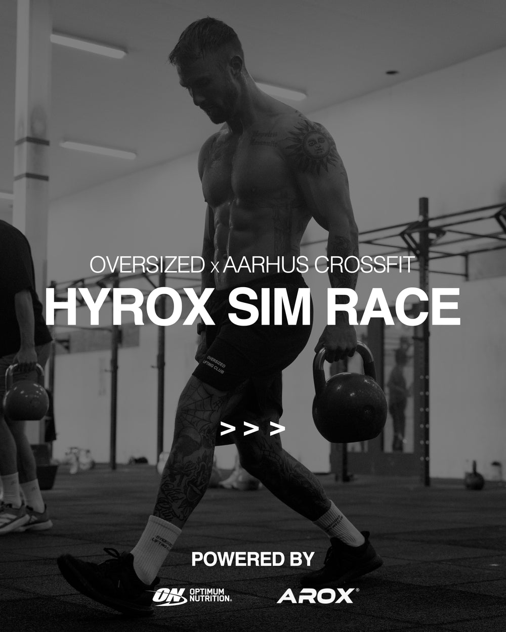 Oversized x Aarhus CrossFit HYROX sim race Powered by AROX & Optimum Nutrition