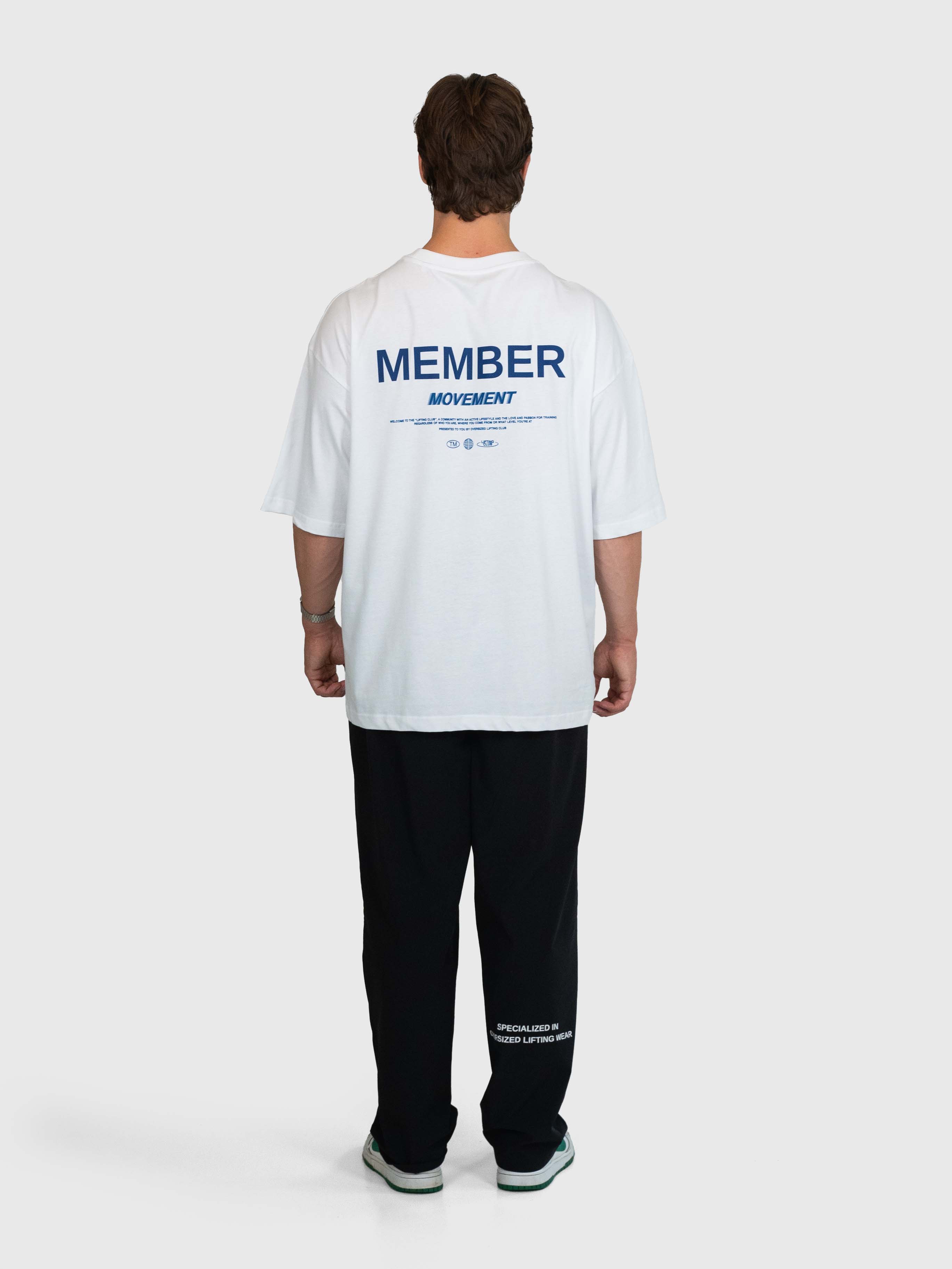 Member Box Tee - White/Navy Blue