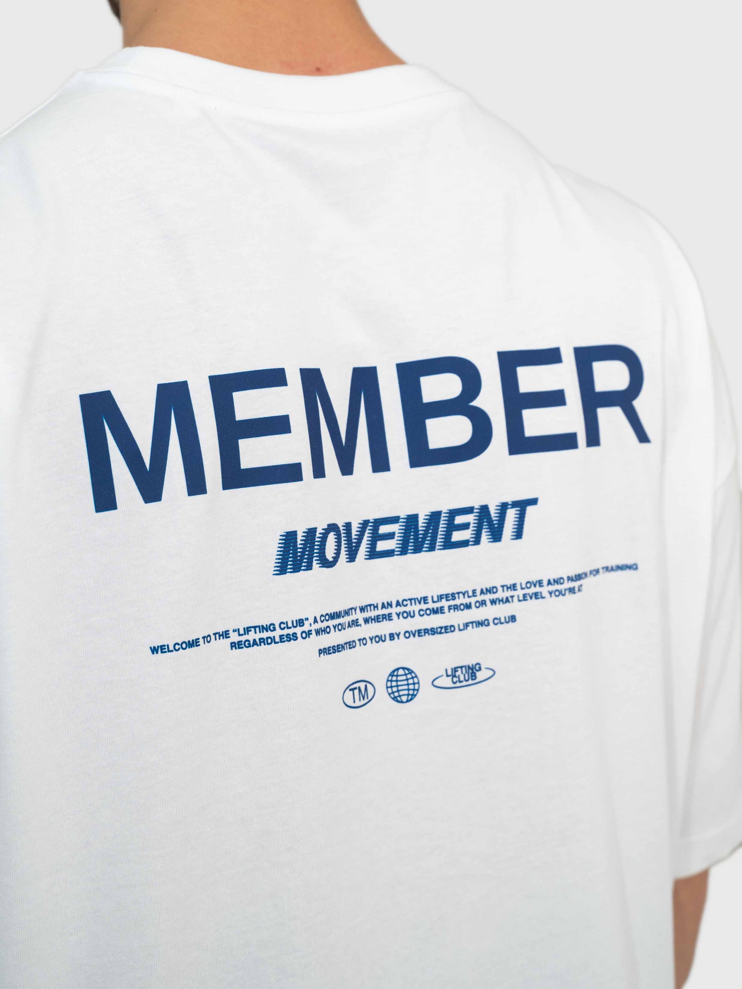 Member Box Tee - White/Navy Blue