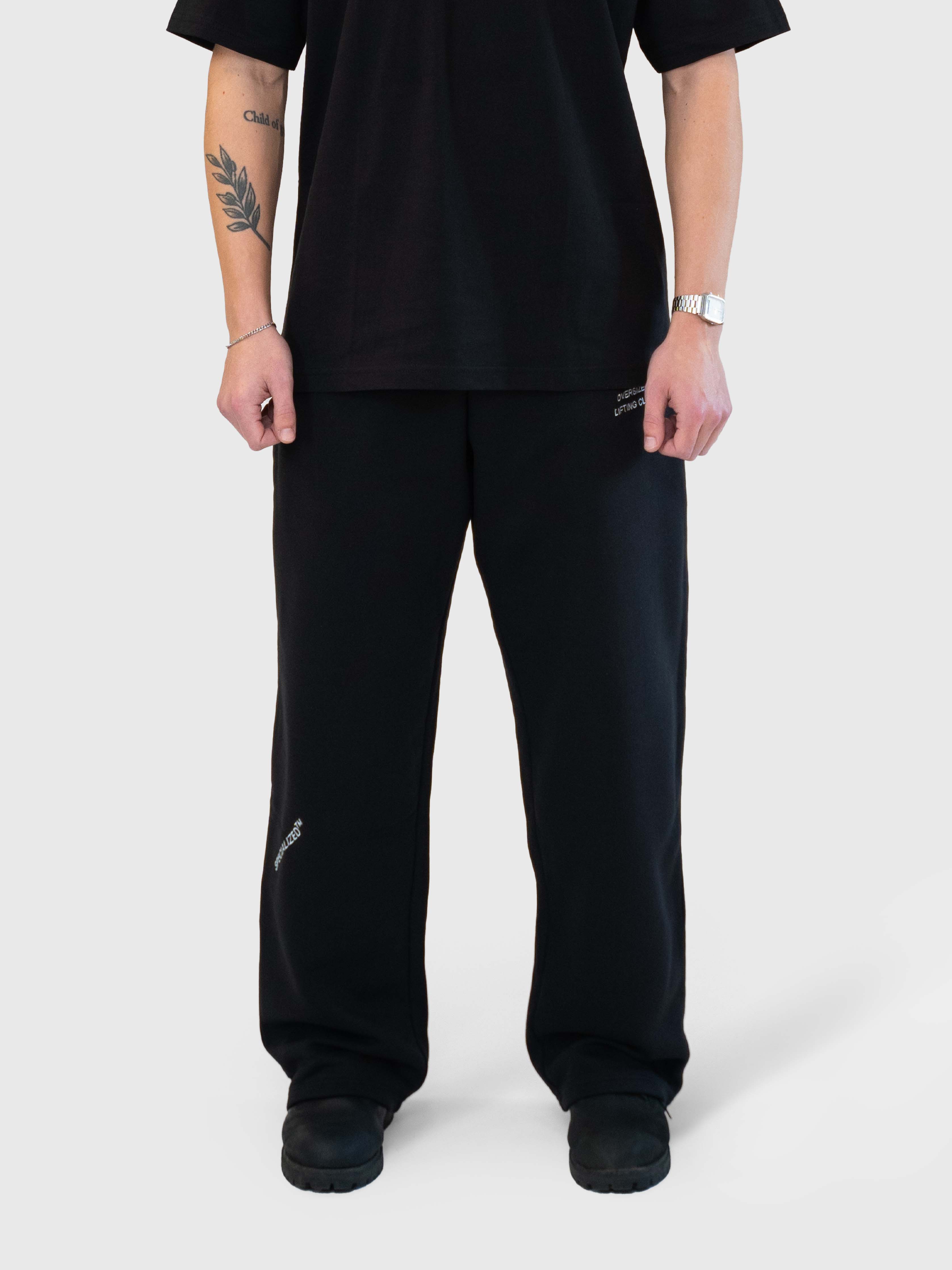 Confidence Straight Sweatpants - Black/White
