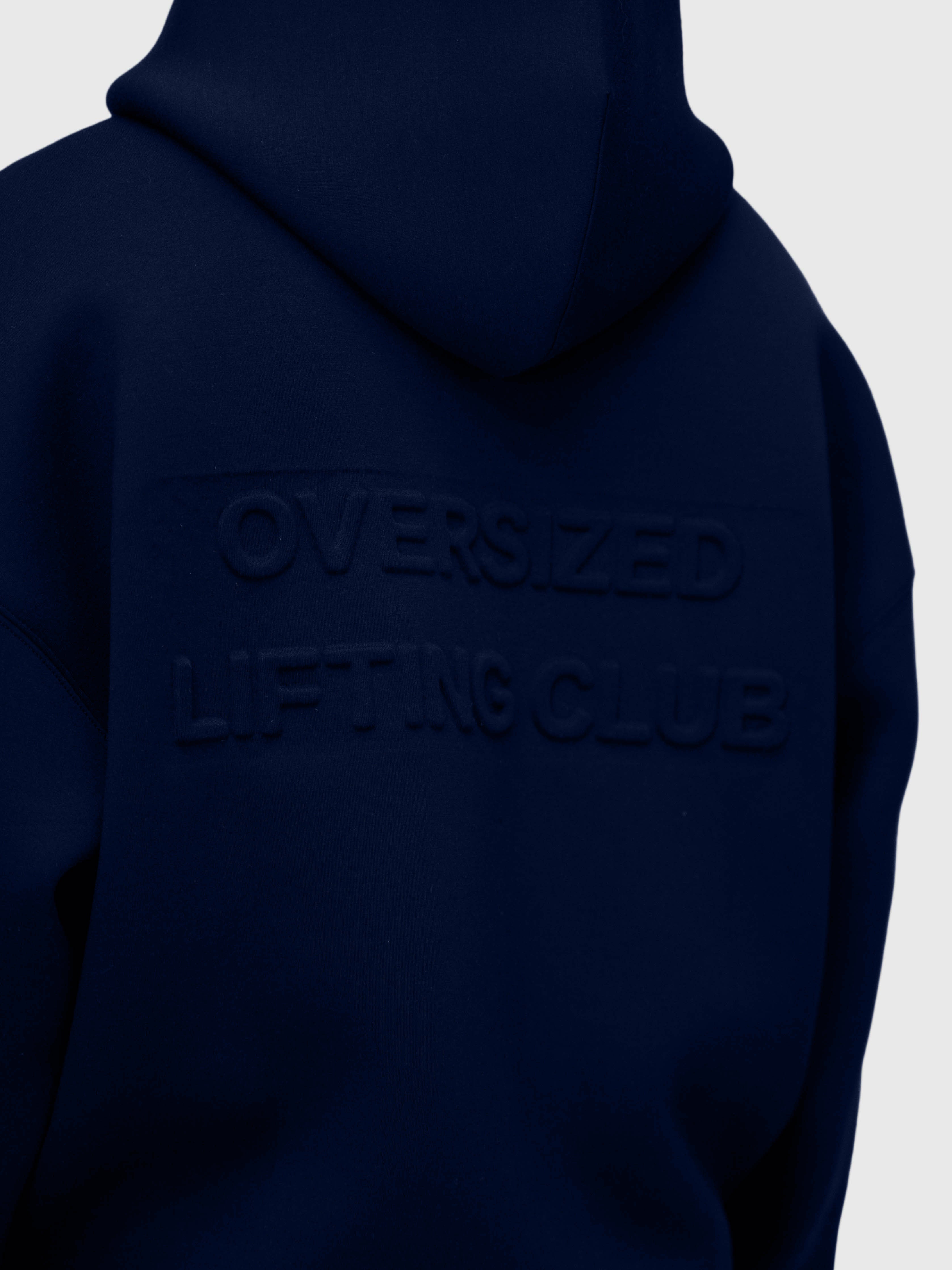 Scuba Embossed Zip Hoodie - Midnight Navy