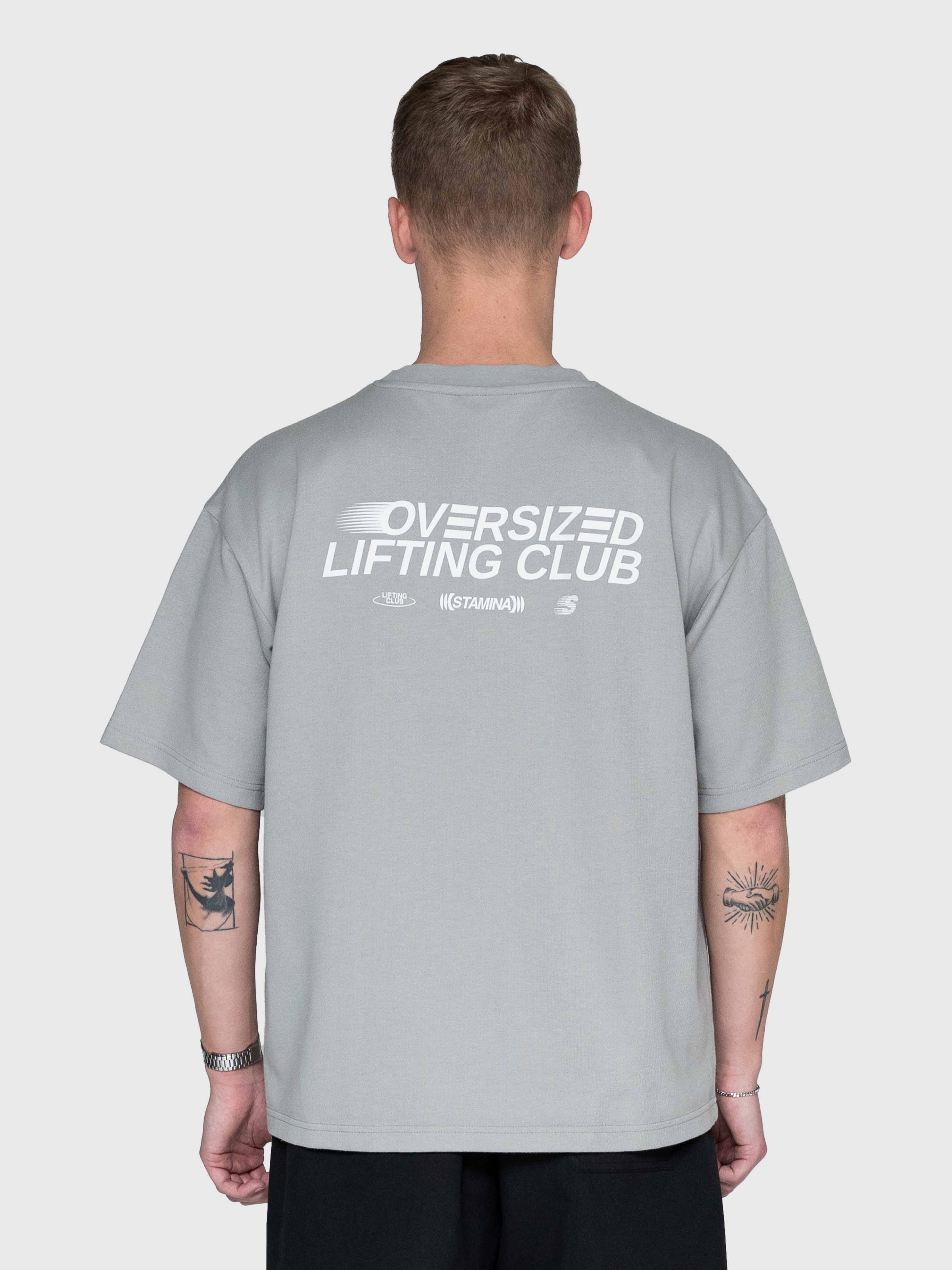 Interlock Stamina Box Tee - Neutral Grey/White