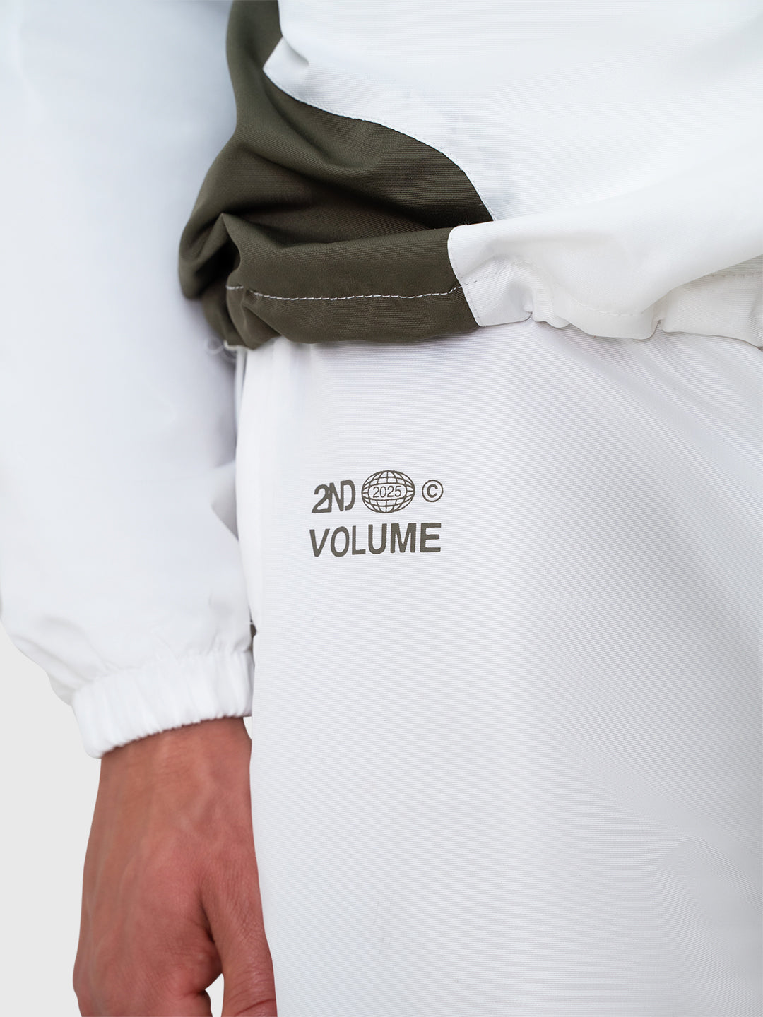LE Track Pants - Bright White/Dusty Khaki