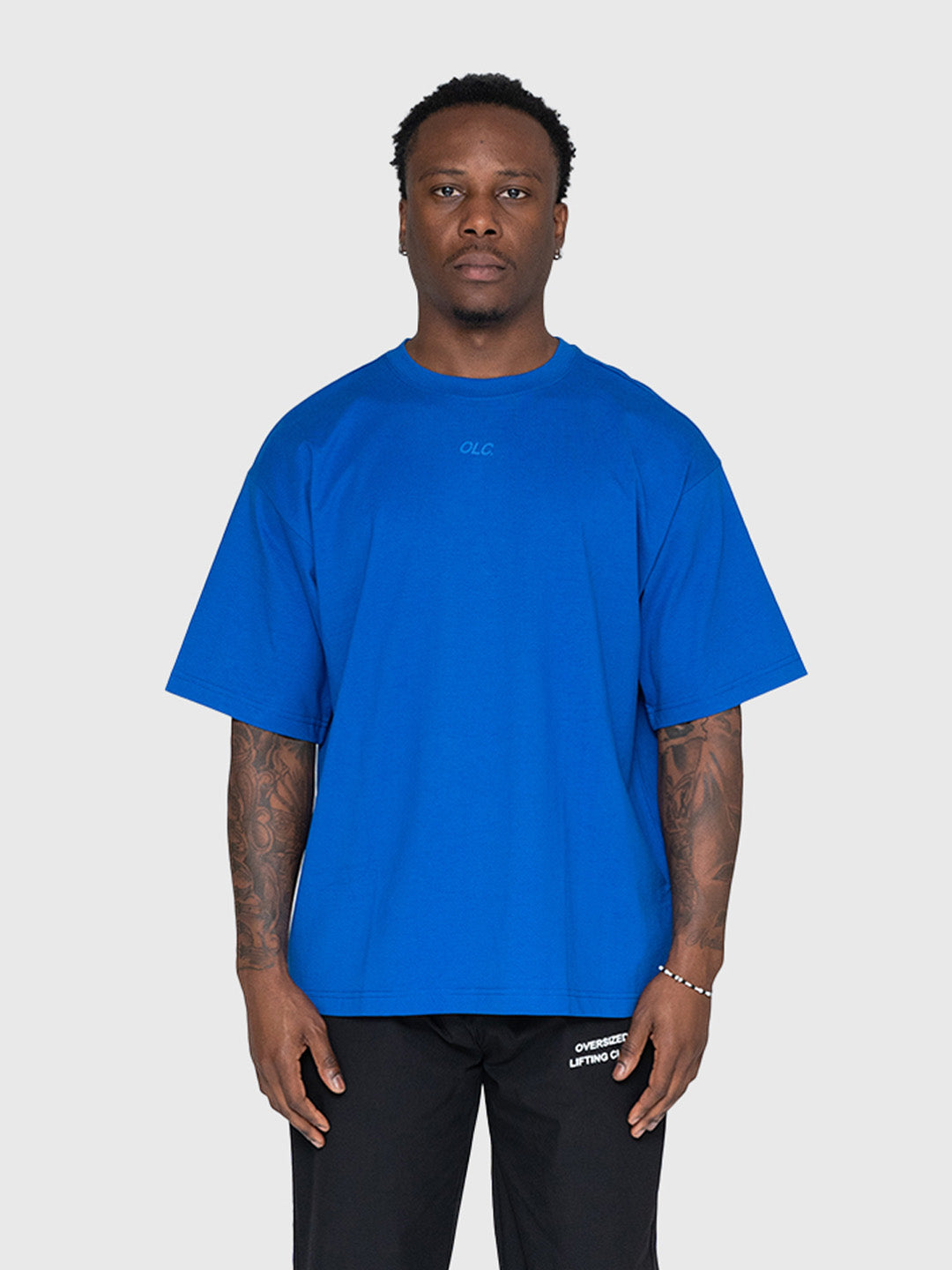 Logo Heavyweight Box Tee - King Blue/White