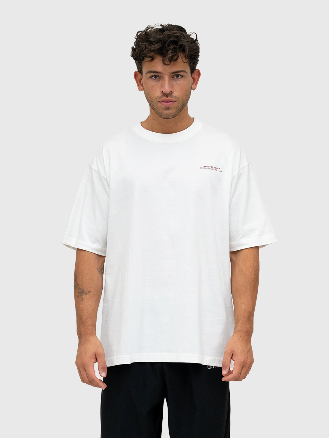 Consistency Box Tee 2.0 - Cream/Burgundy