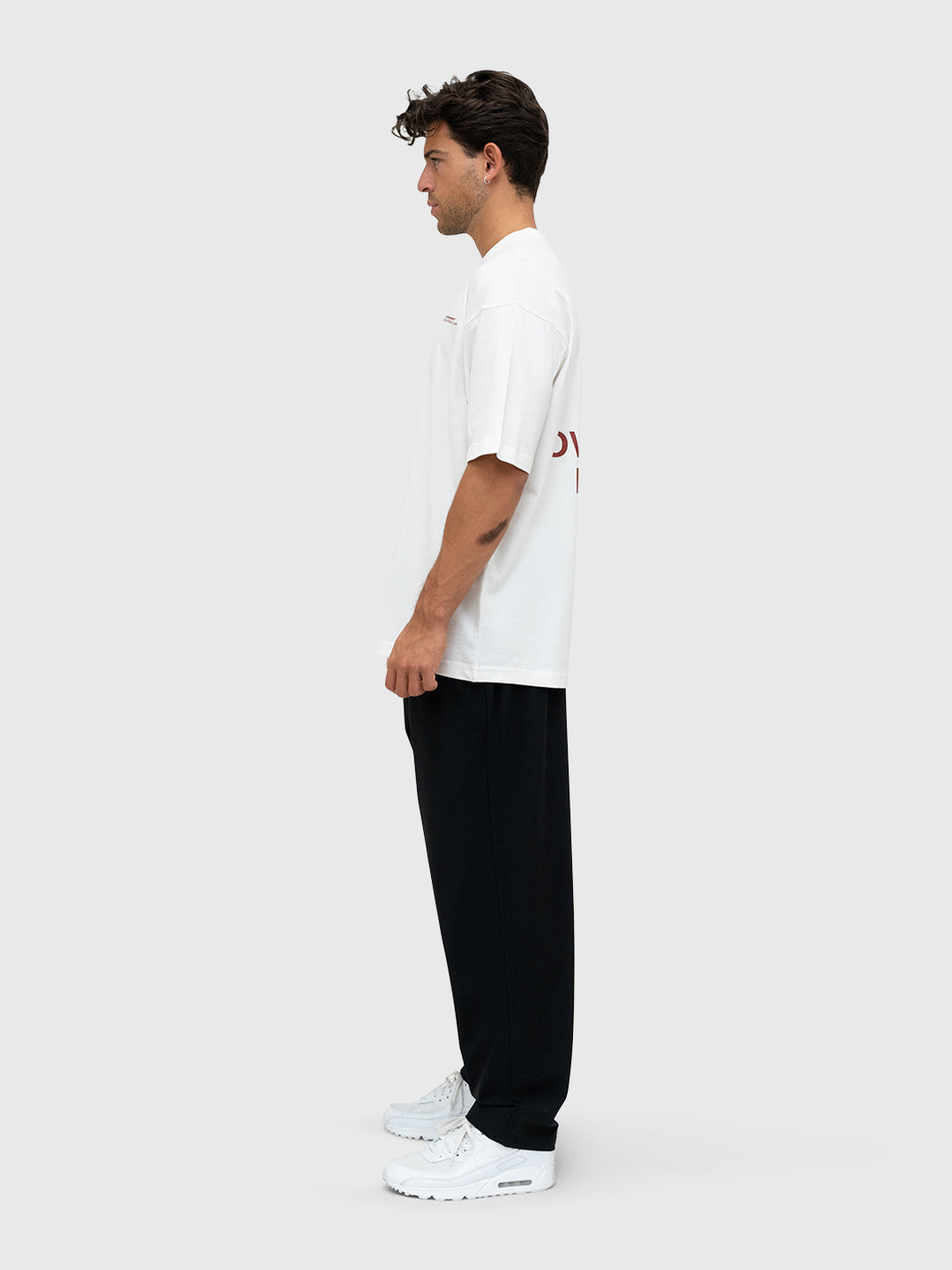 Consistency Box Tee 2.0 - Cream/Burgundy