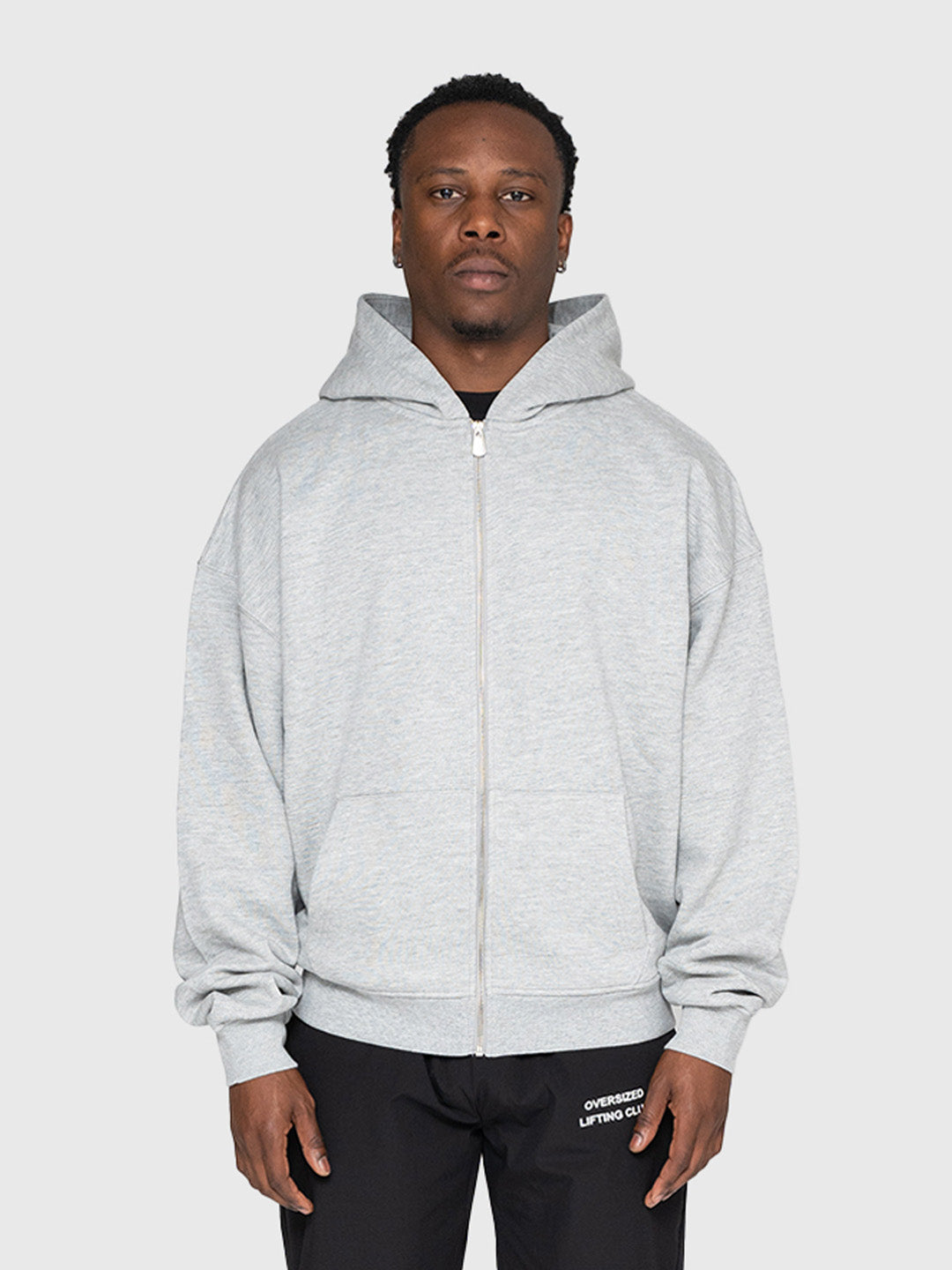 Confidence Zip Hoodie - Melange Grey/Forest