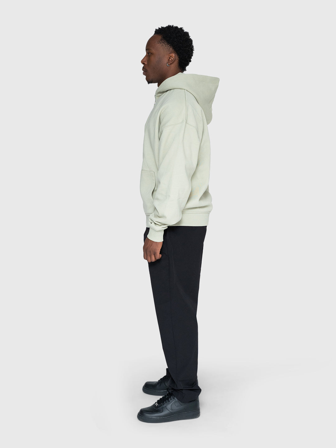 Confidence Zip Hoodie - Sage/Warm Grey