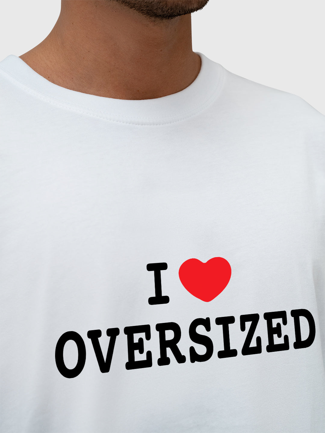 I Love Oversized Box Tee - White/Black