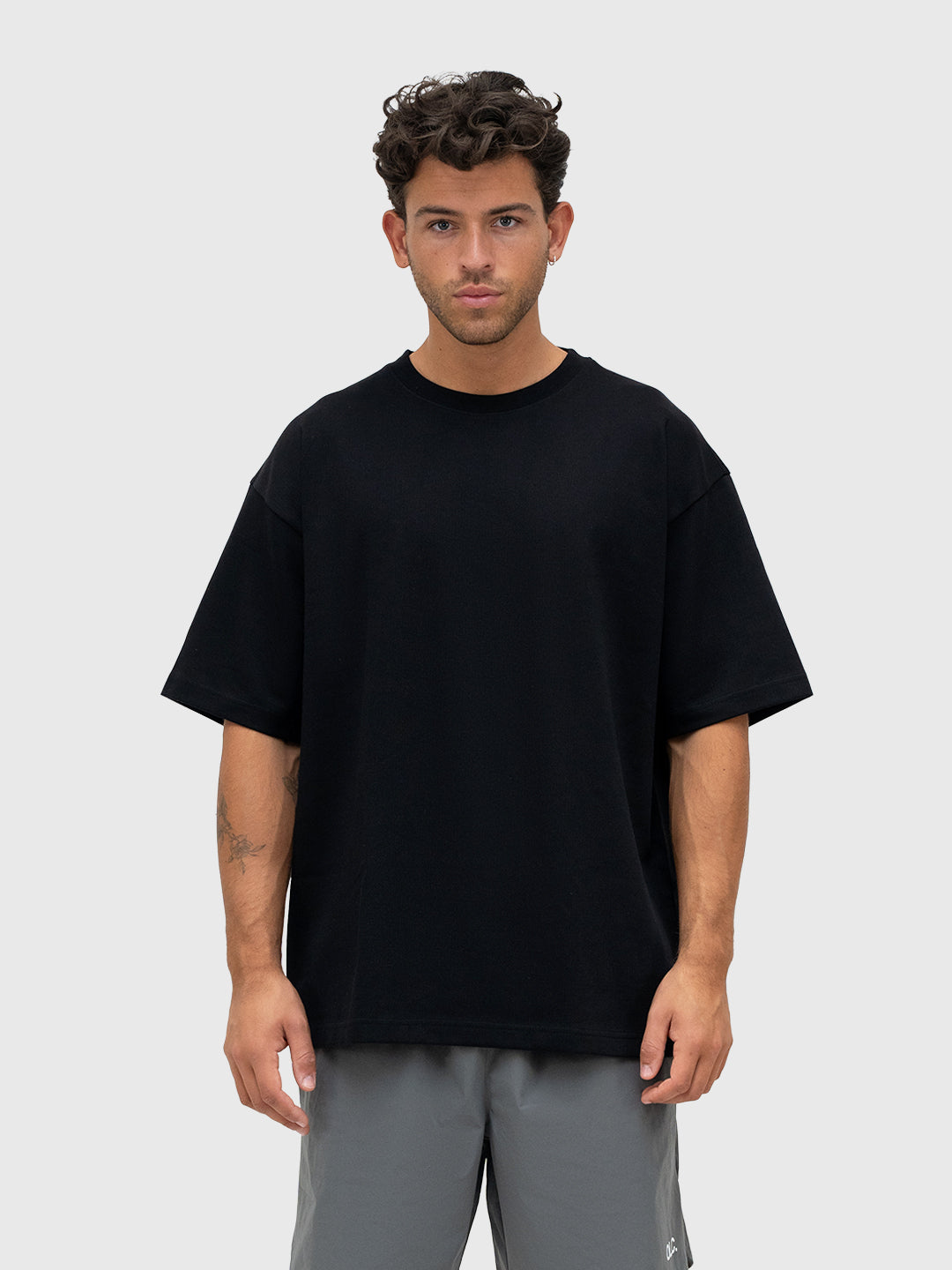 Interlock Box Tee - Black/White