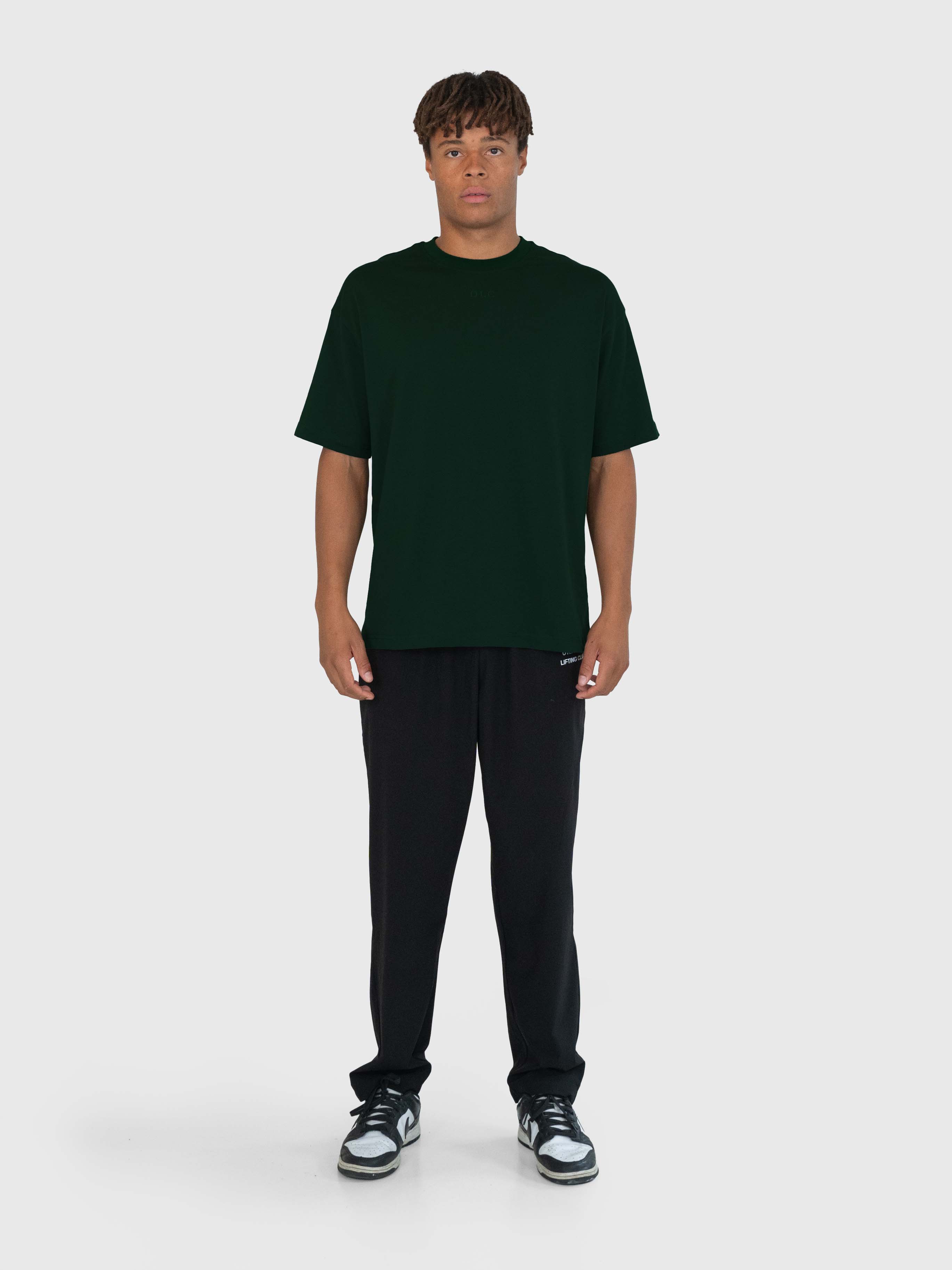 Heavyweight Confidence Box Tee - Forrest Green/White