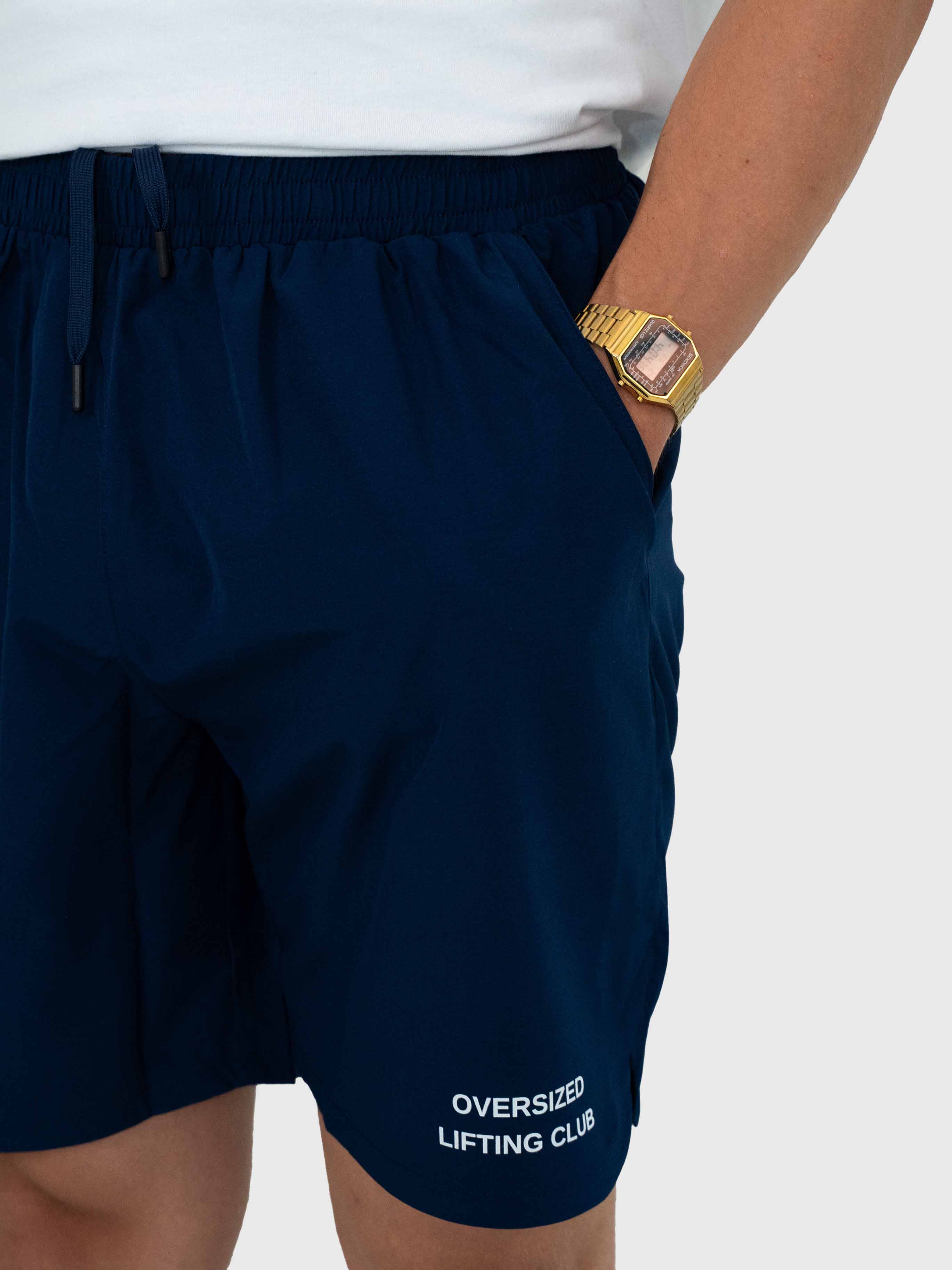 Confidence Tech Shorts - Navy Blue/White