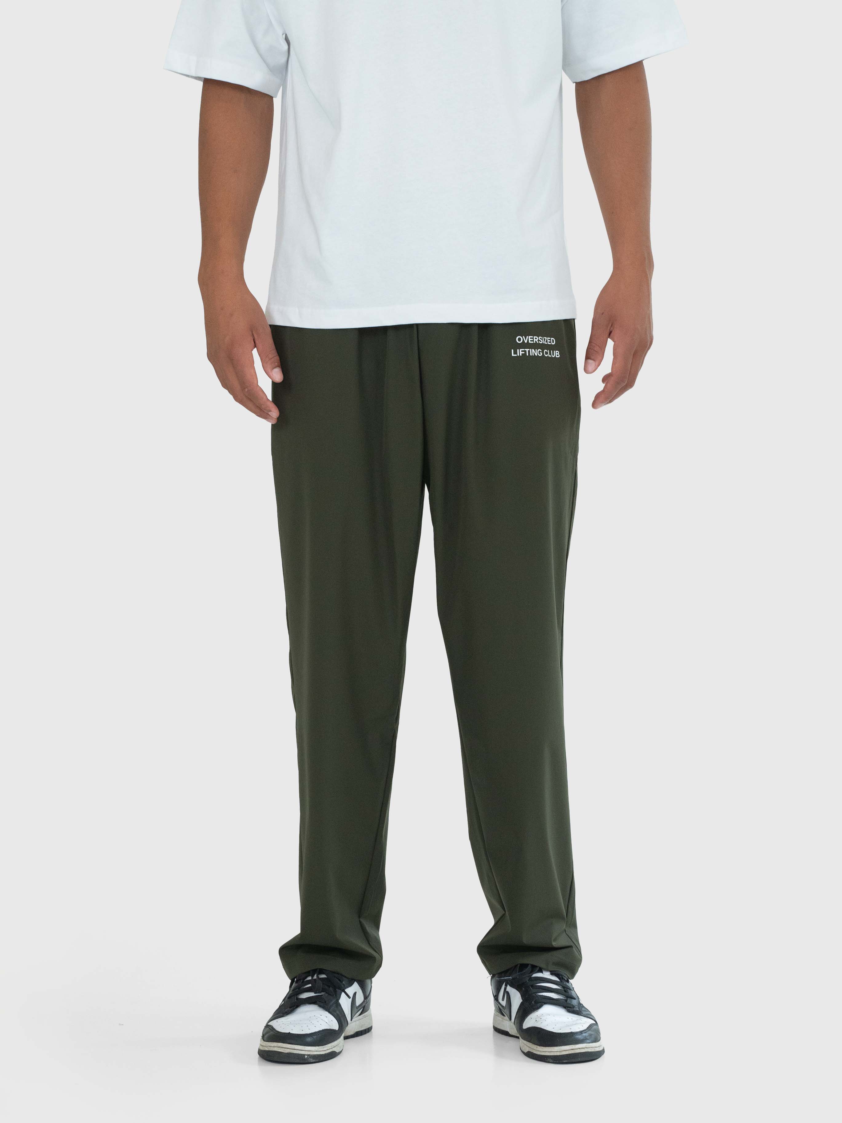 Confidence Tech Pants - Khaki Green/White