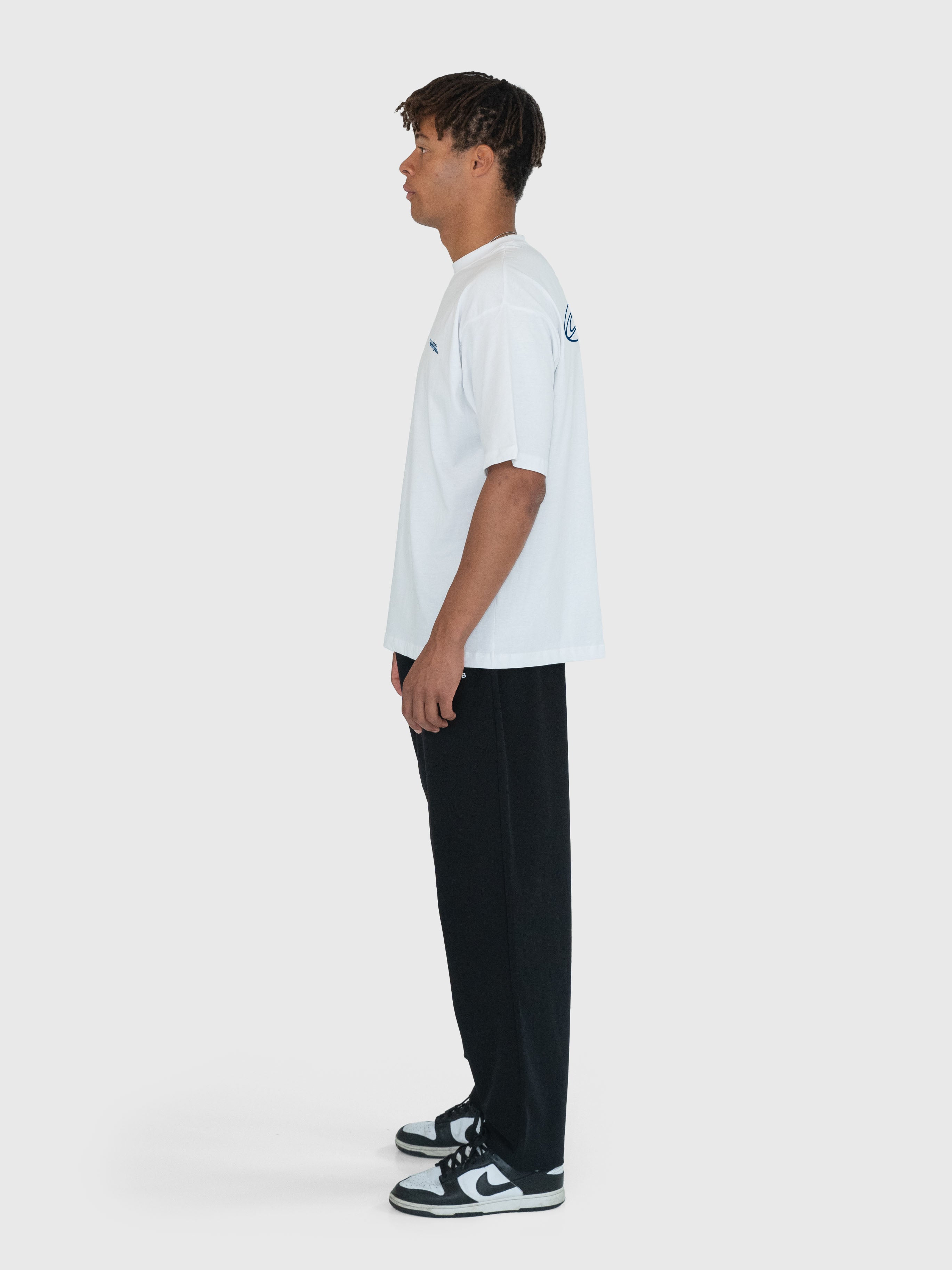 Commitment Box Tee - White/Navy Blue