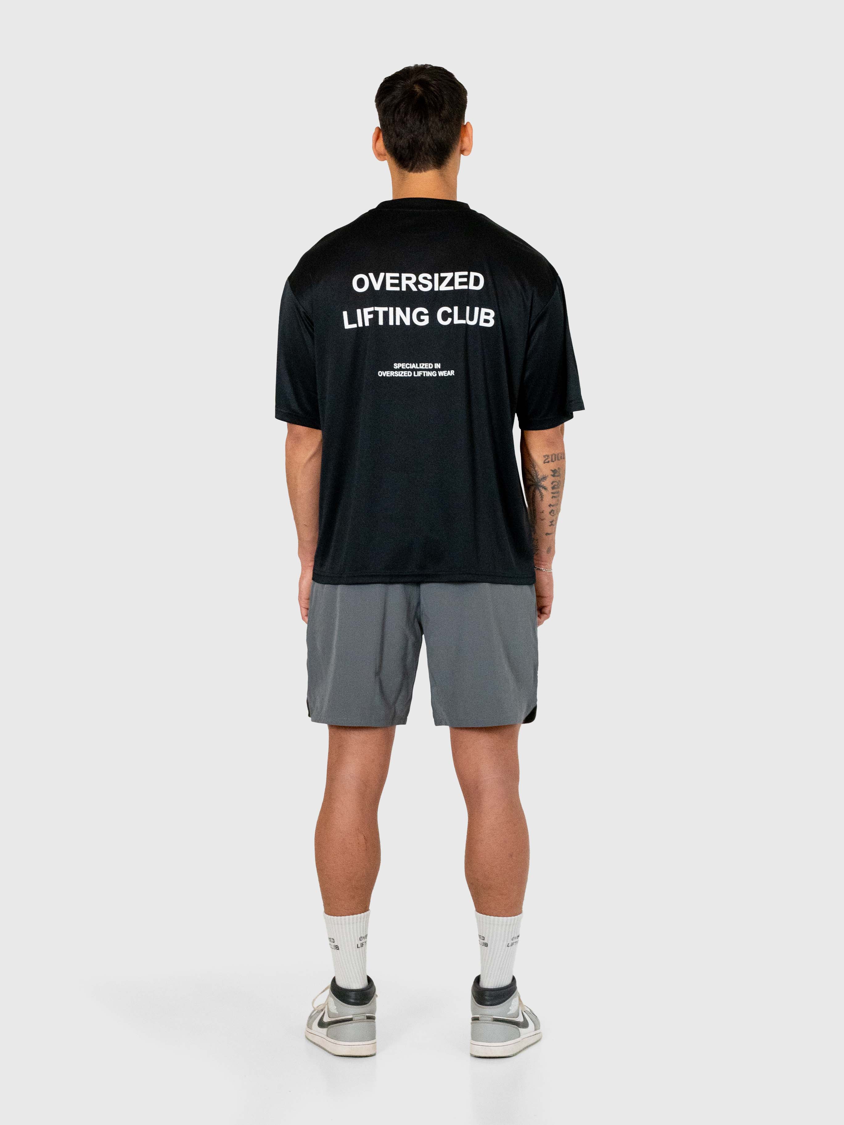 Confidence Tech Shorts - Charcoal Grey/White