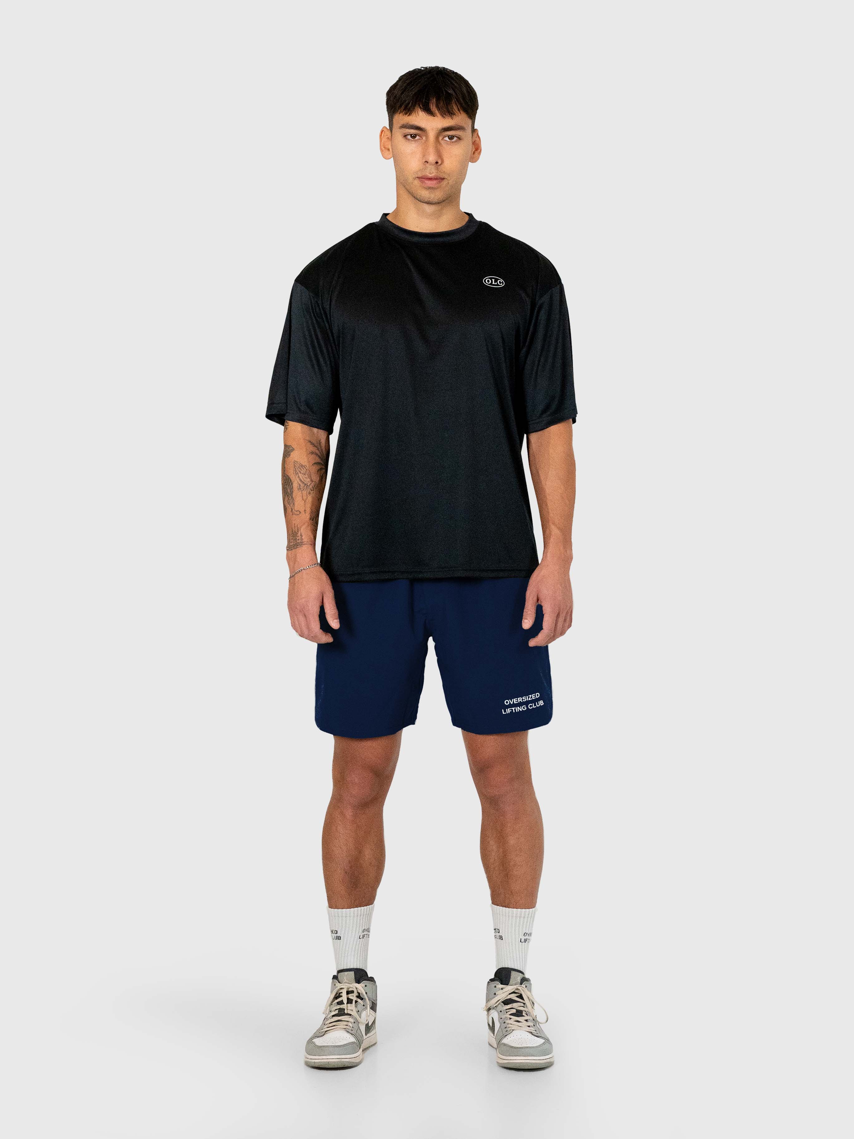 Confidence Tech Shorts - Navy Blue/White