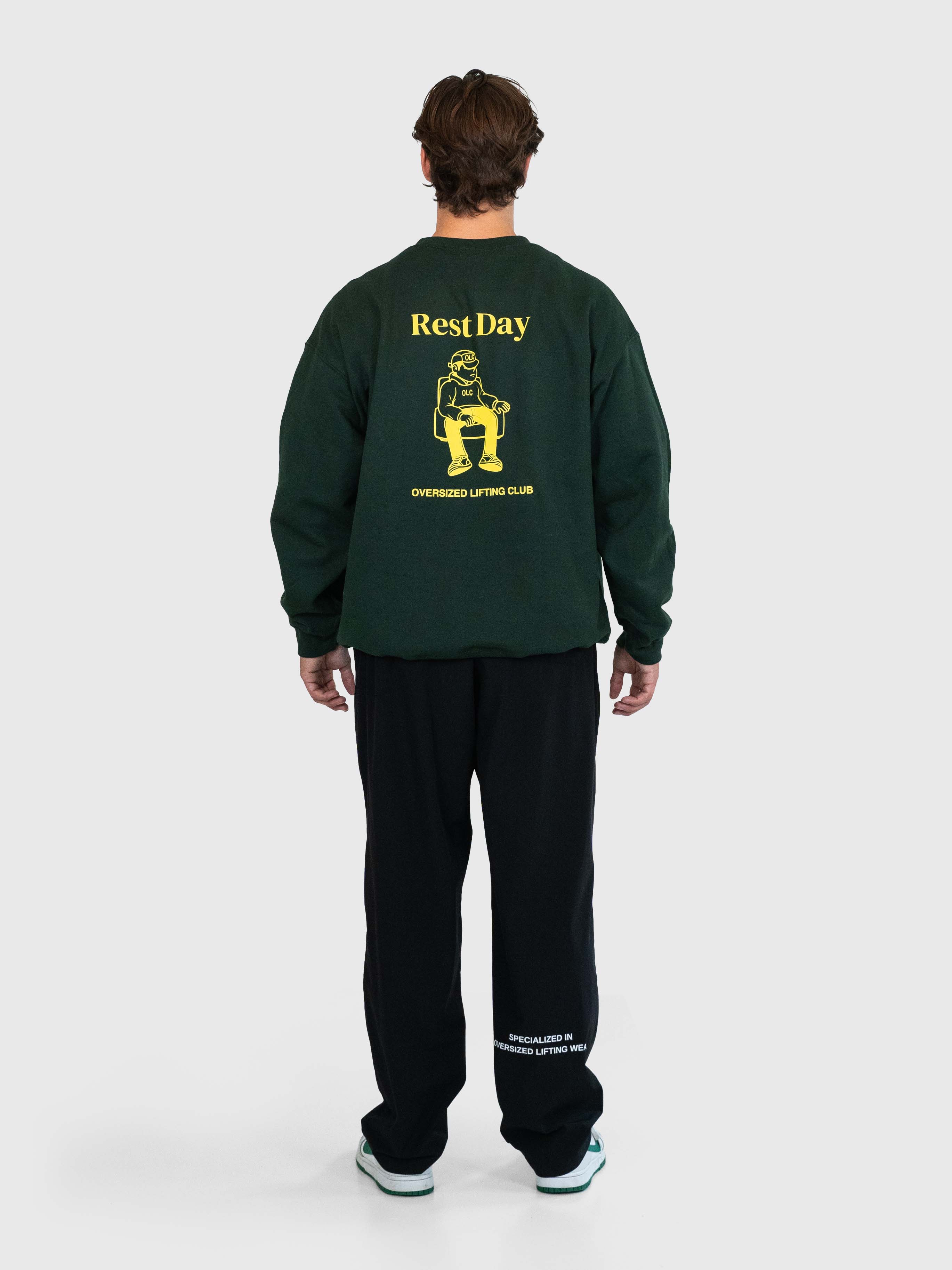 Chill Sweatshirt - Forrest Green/Cream Yellow