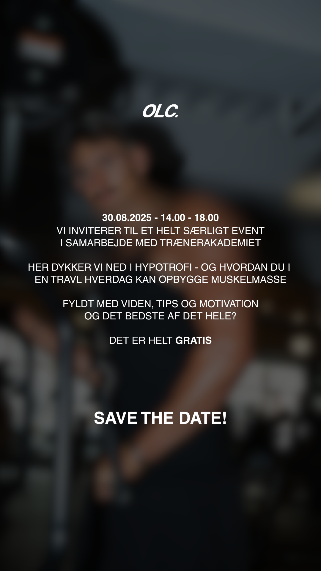 OLC x Trænerakademiet – Hypotrofi i en travl hverdag (seminar)