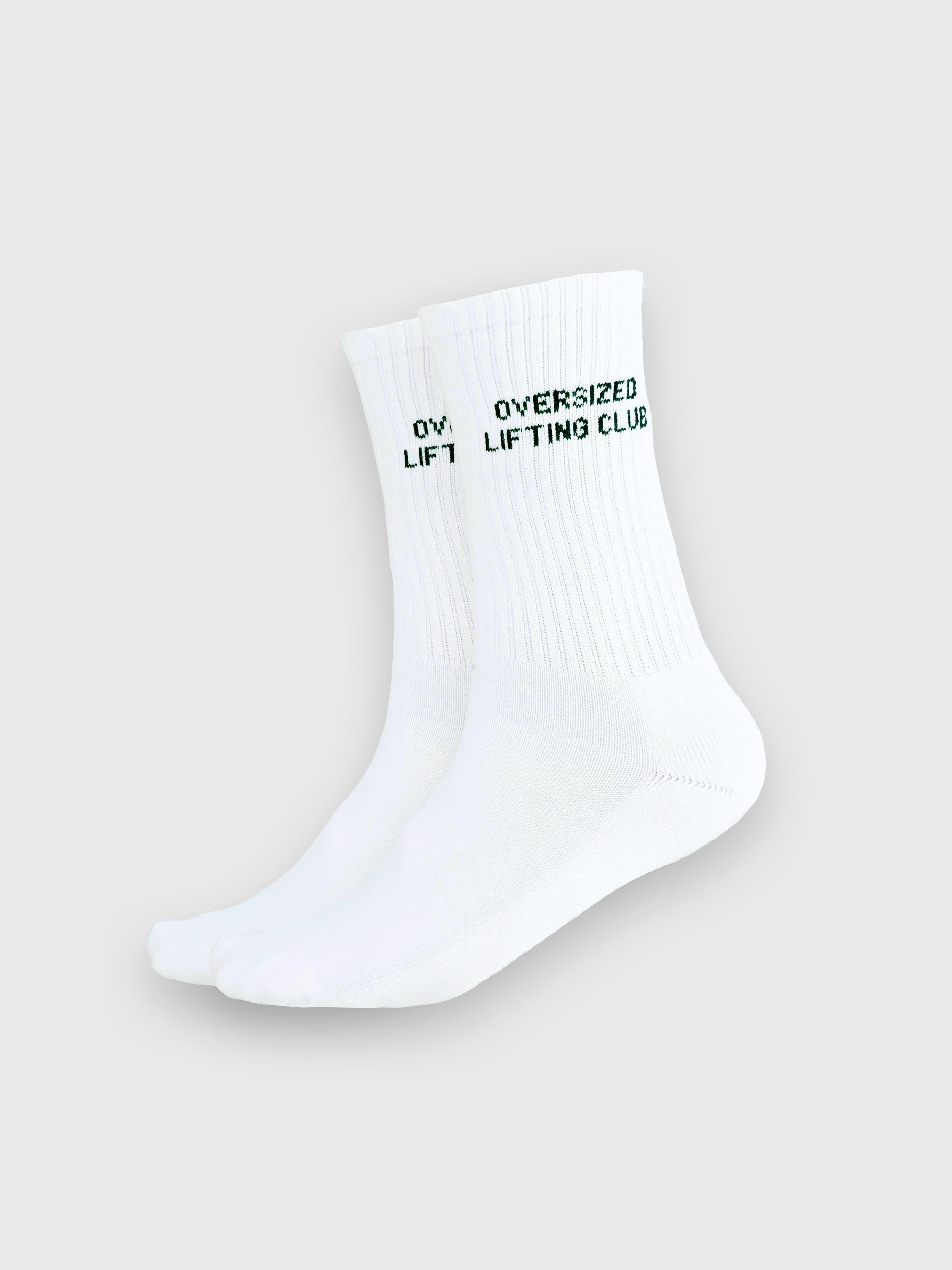 Confidence Socks - Cream White/Forrest Green