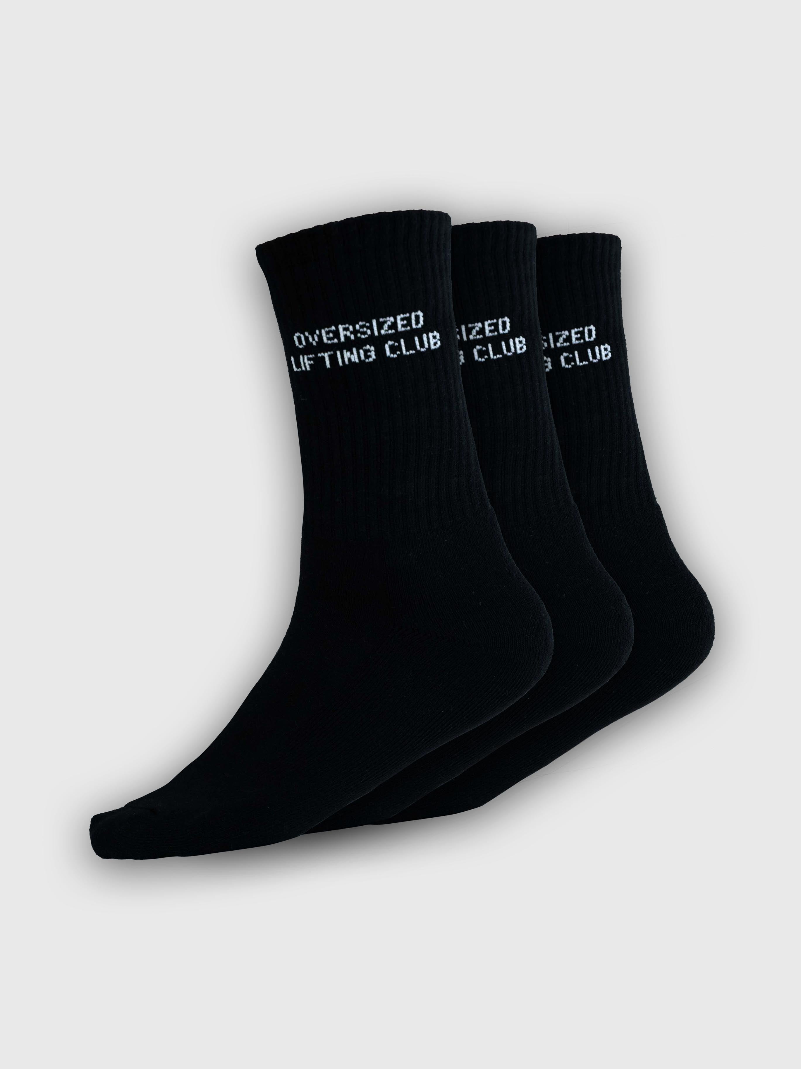 3-Pack: Confidence Socks - Black/White