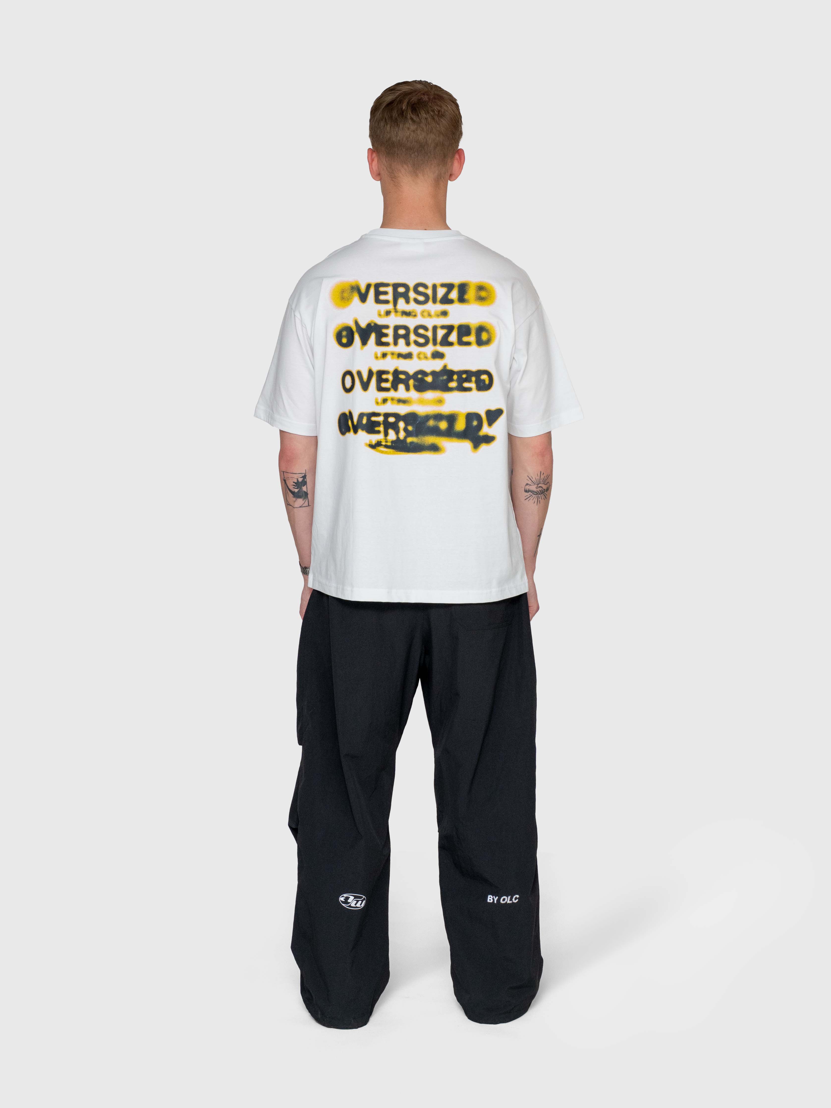 Smudgy Box Tee - White/Dark Yellow